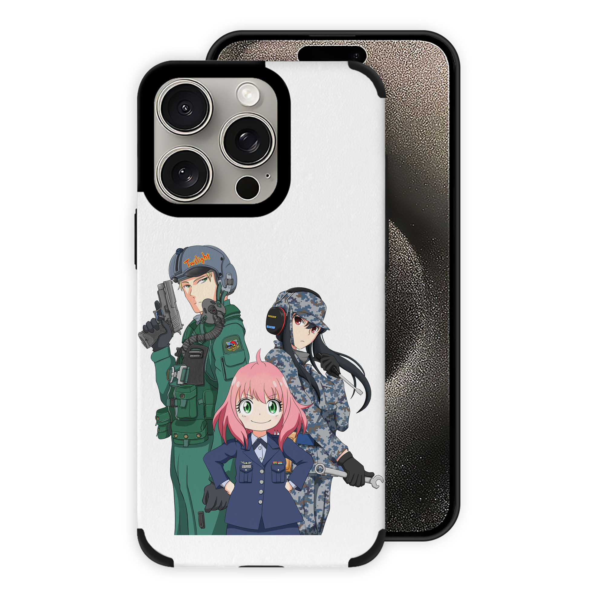 （画像用） SPY×FAMILY间谍家家酒 【iPhone15ProMax対応】 PUレザー スマホケース 耐衝撃＆黄変防止