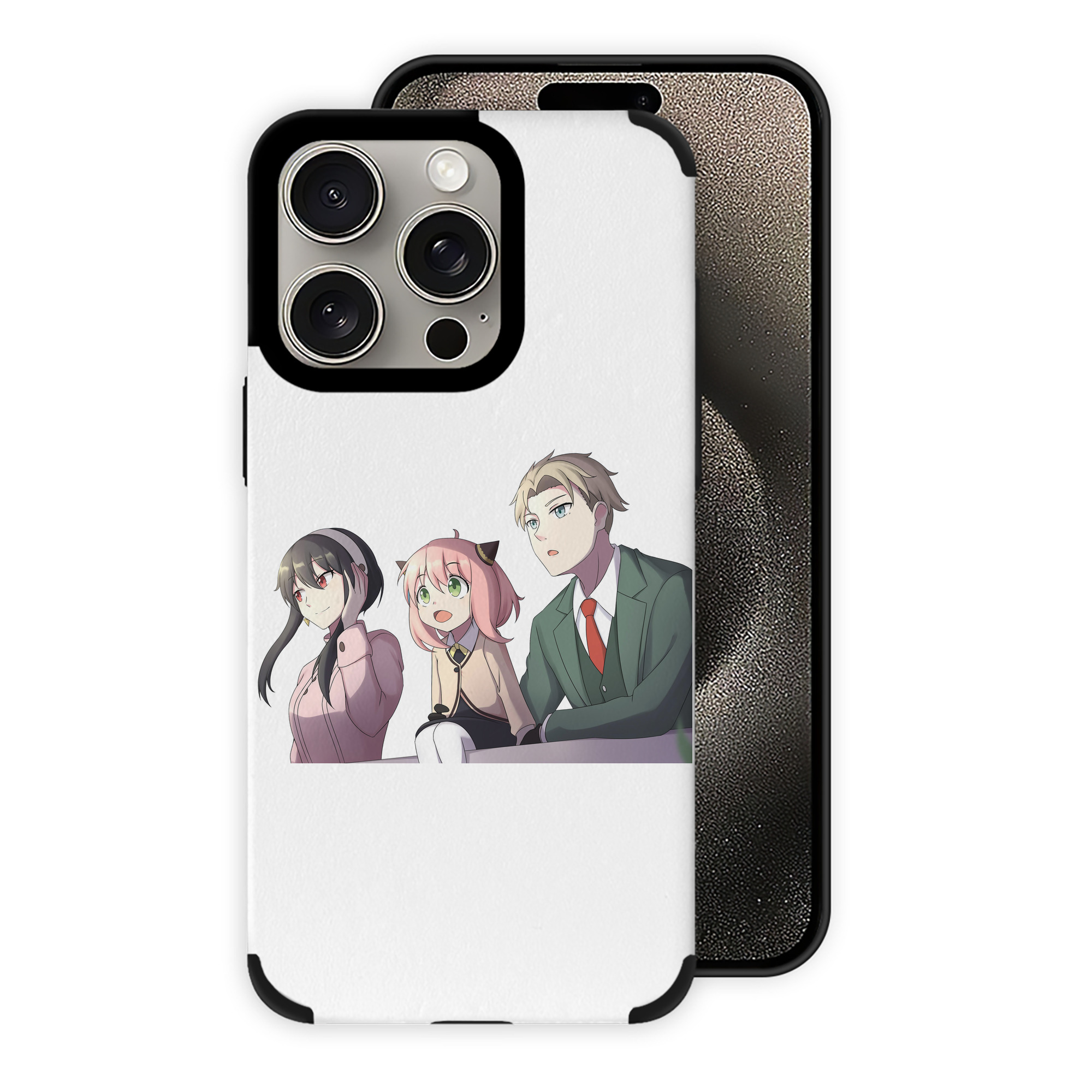 （画像用） SPY×FAMILY间谍家家酒 【iPhone15ProMax対応】 PUレザー スマホケース 耐衝撃＆黄変防止