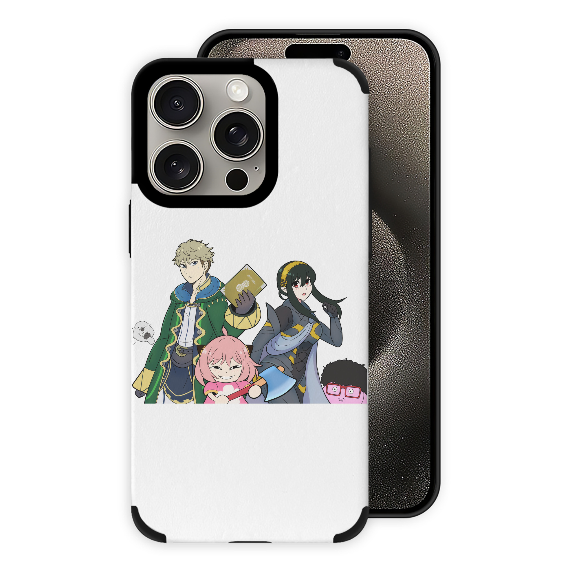 （画像用） SPY×FAMILY间谍家家酒 【iPhone15ProMax対応】 PUレザー スマホケース 耐衝撃＆黄変防止