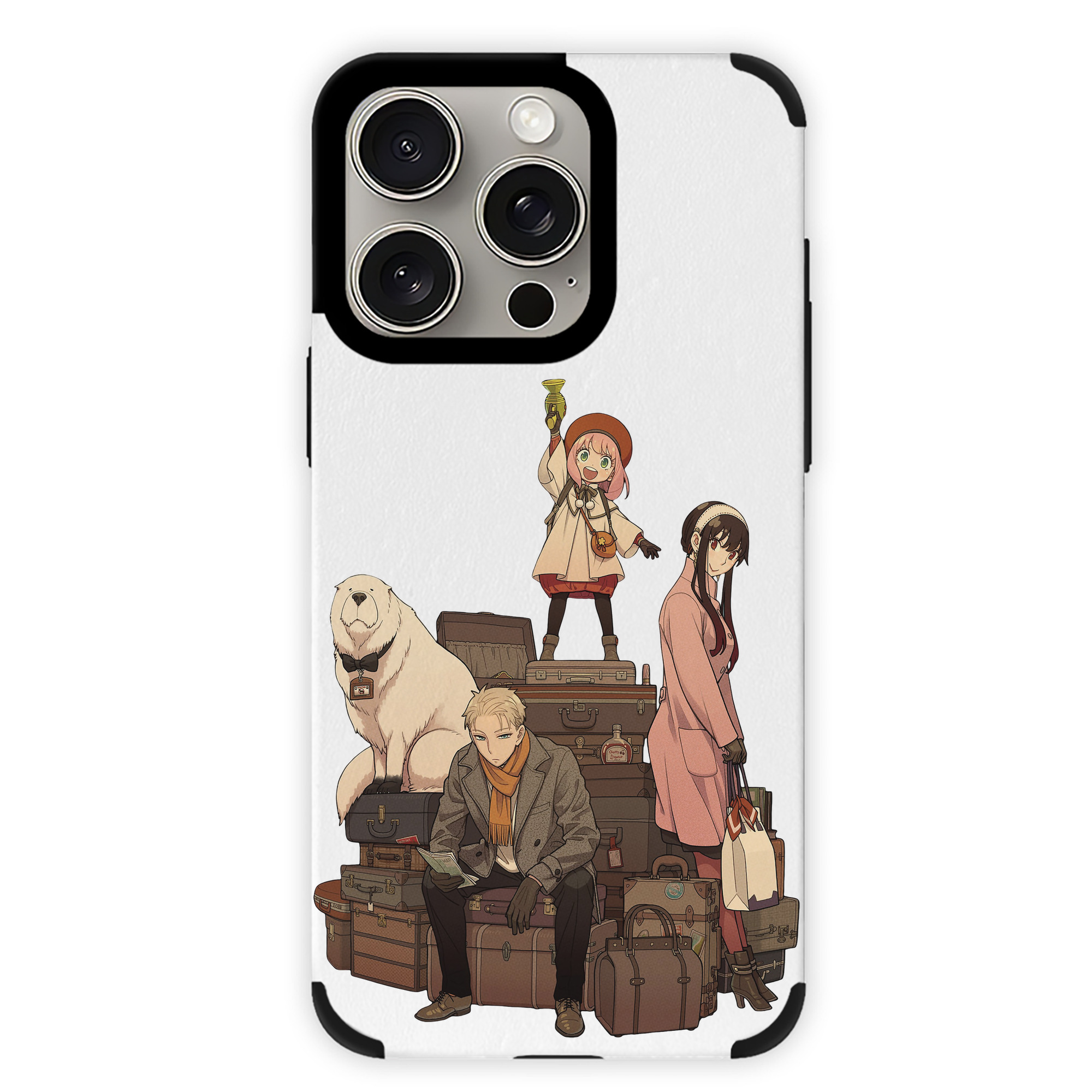 （画像用） SPY×FAMILY间谍家家酒 【iPhone15ProMax対応】 PUレザー スマホケース 耐衝撃＆黄変防止