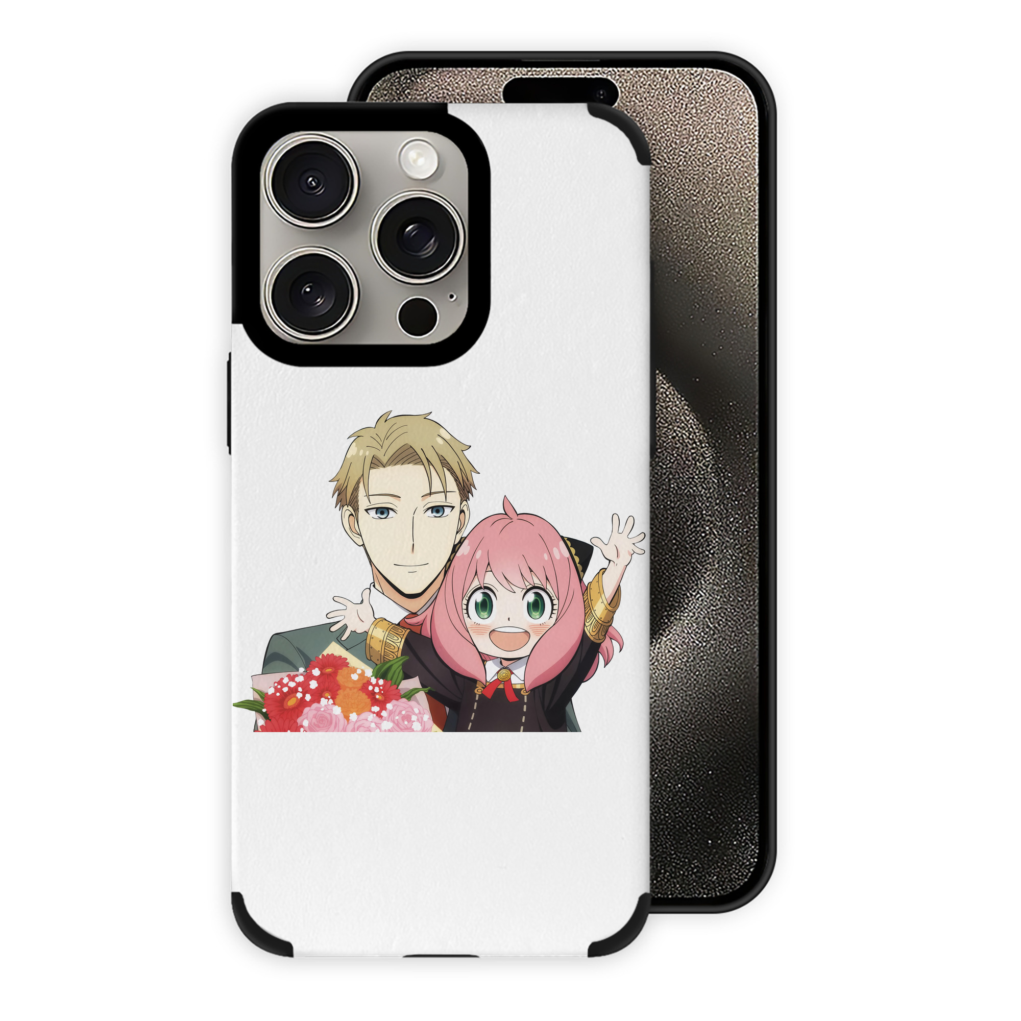 （画像用） SPY×FAMILY间谍家家酒 【iPhone15ProMax対応】 PUレザー スマホケース 耐衝撃＆黄変防止