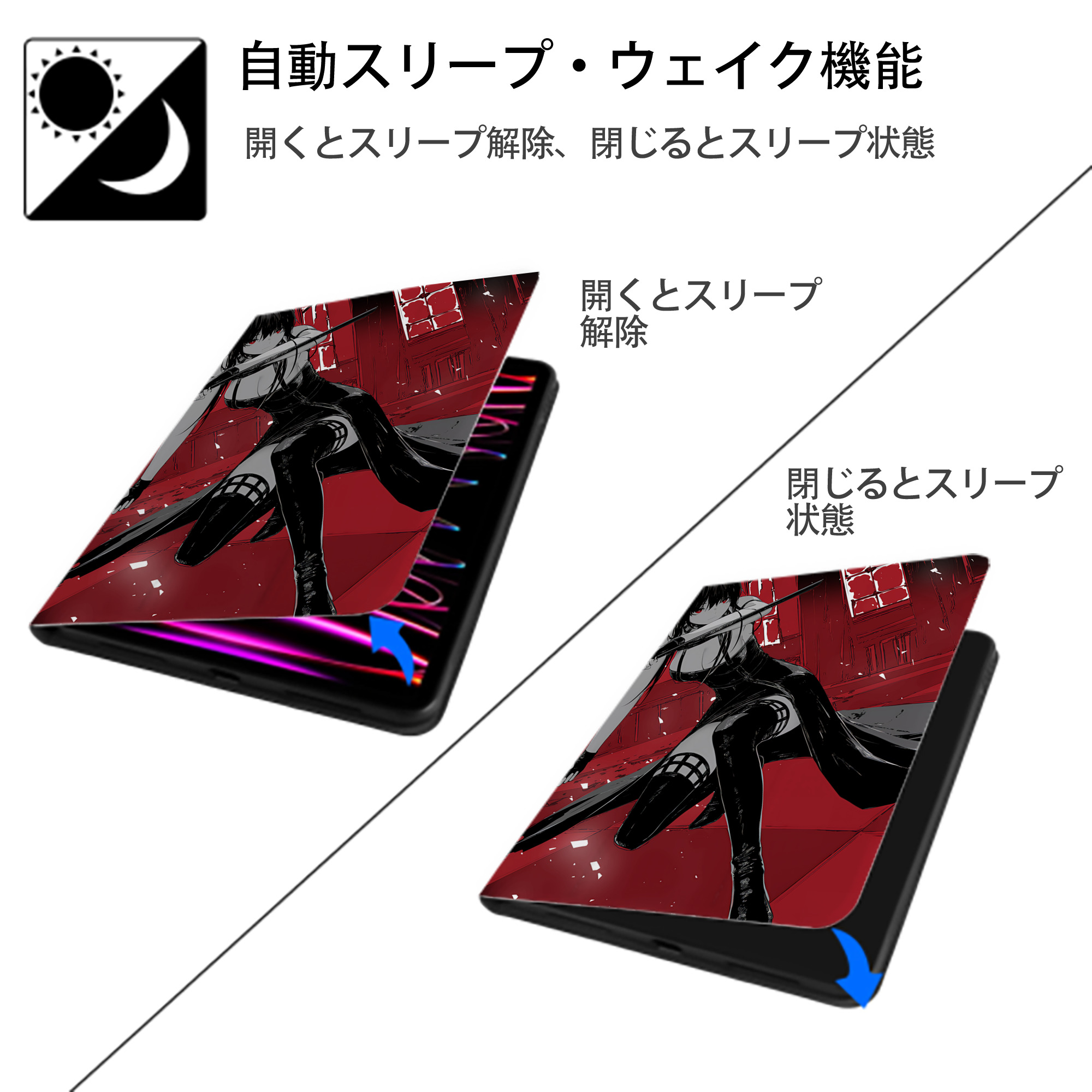 SPY×FAMILY间谍家家酒 IPad ケース ペン収納付き 三つ折りスタンド PUレザー×シリコン 対応機種9.5/10.5/10.9インチ