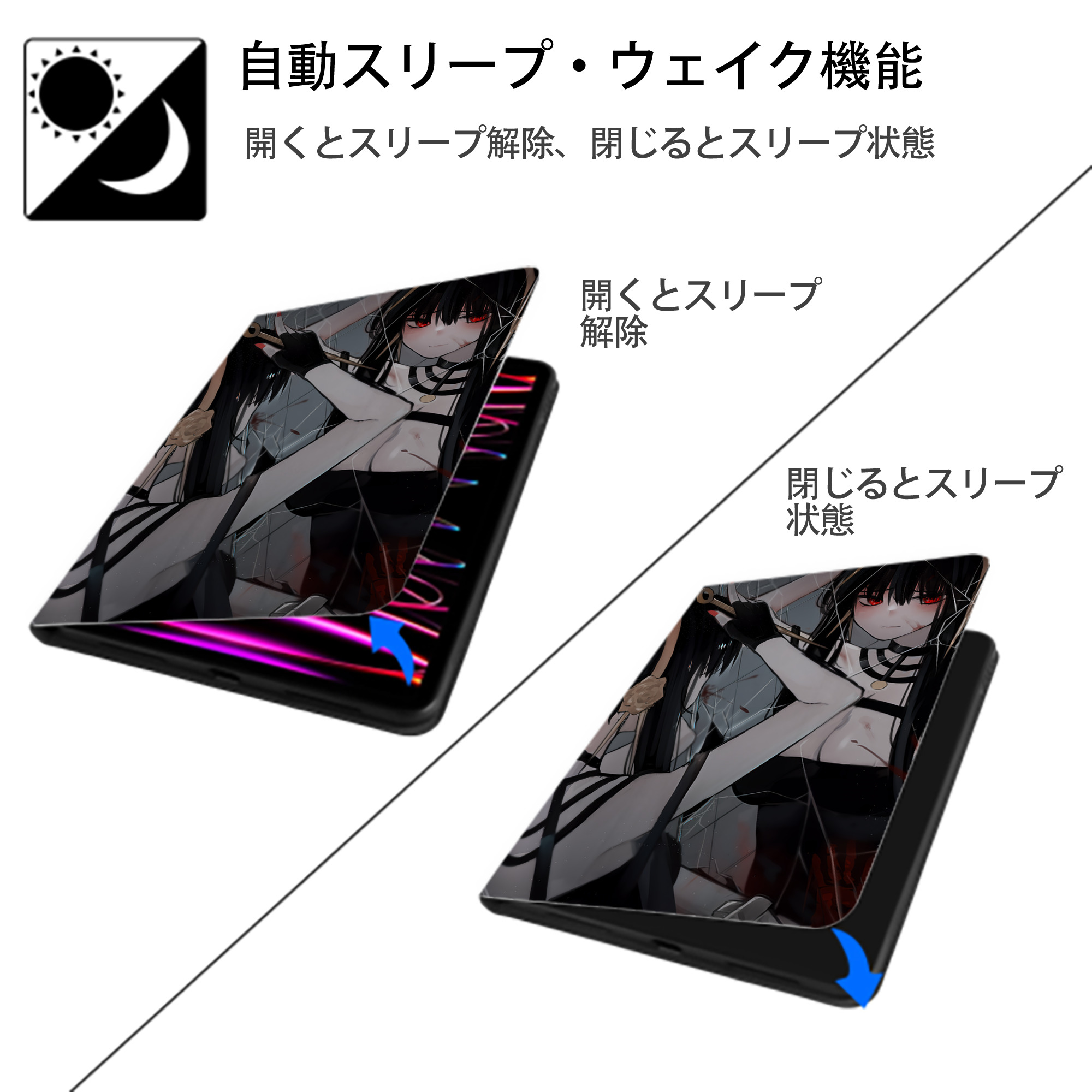 SPY×FAMILY间谍家家酒 IPad ケース ペン収納付き 三つ折りスタンド PUレザー×シリコン 対応機種9.5/10.5/10.9インチ
