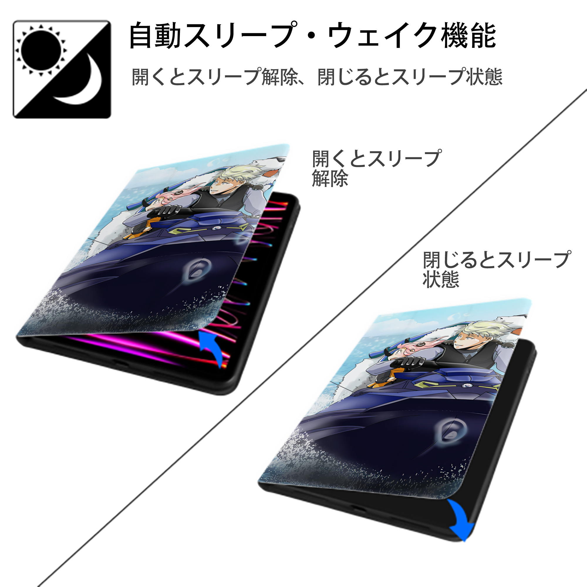 SPY×FAMILY间谍家家酒 IPad ケース ブック型 PUレザー TPU 耐衝撃 軽量 薄型 ペン収納なし 全面保護 IPad 各モデル対応