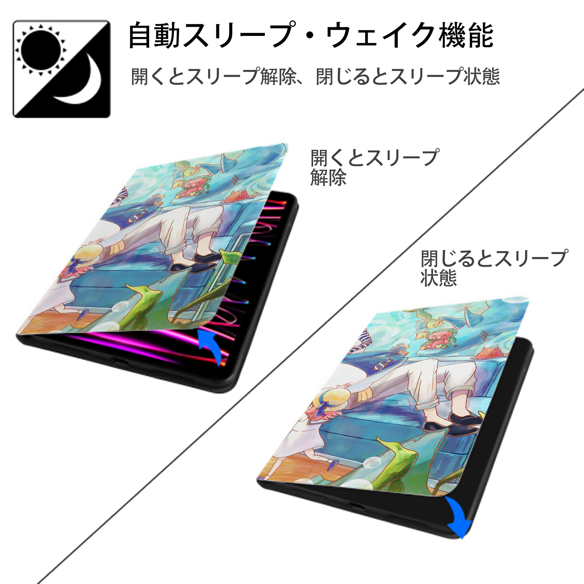 SPY×FAMILY间谍家家酒 IPad ケース ブック型 PUレザー TPU 耐衝撃 軽量 薄型 ペン収納なし 全面保護 IPad 各モデル対応