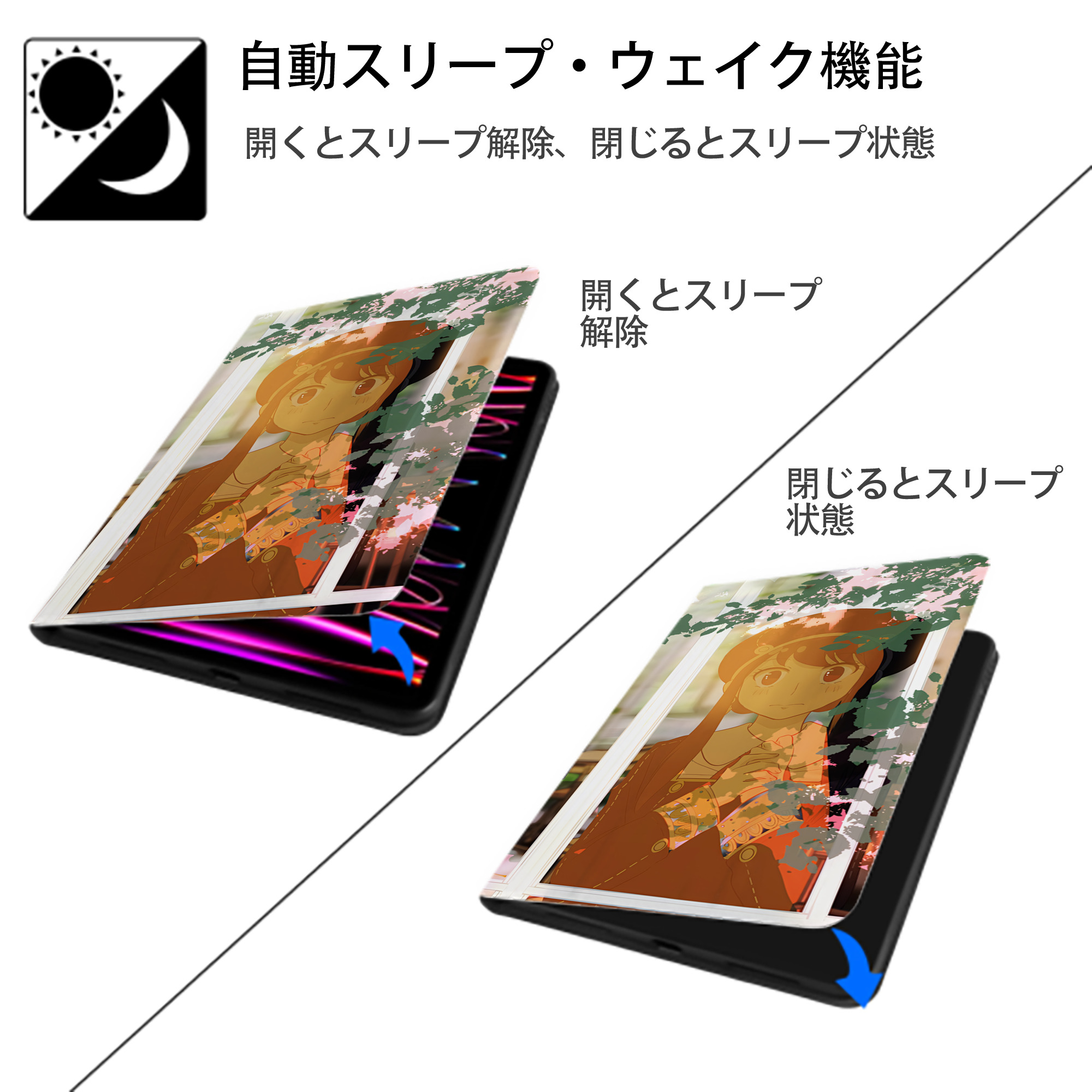 SPY×FAMILY间谍家家酒 IPad ケース ブック型 PUレザー TPU 耐衝撃 軽量 薄型 ペン収納なし 全面保護 IPad 各モデル対応