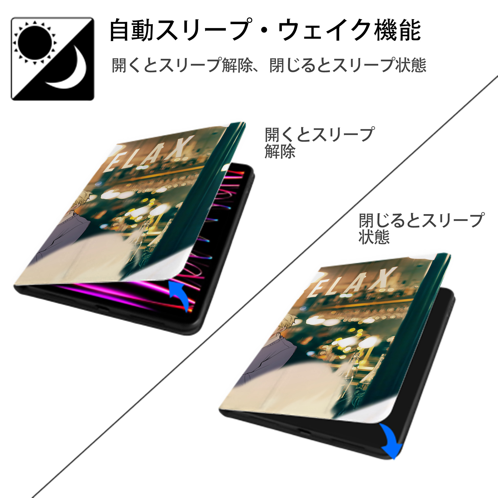 SPY×FAMILY间谍家家酒 IPad ケース ブック型 PUレザー TPU 耐衝撃 軽量 薄型 ペン収納なし 全面保護 IPad 各モデル対応