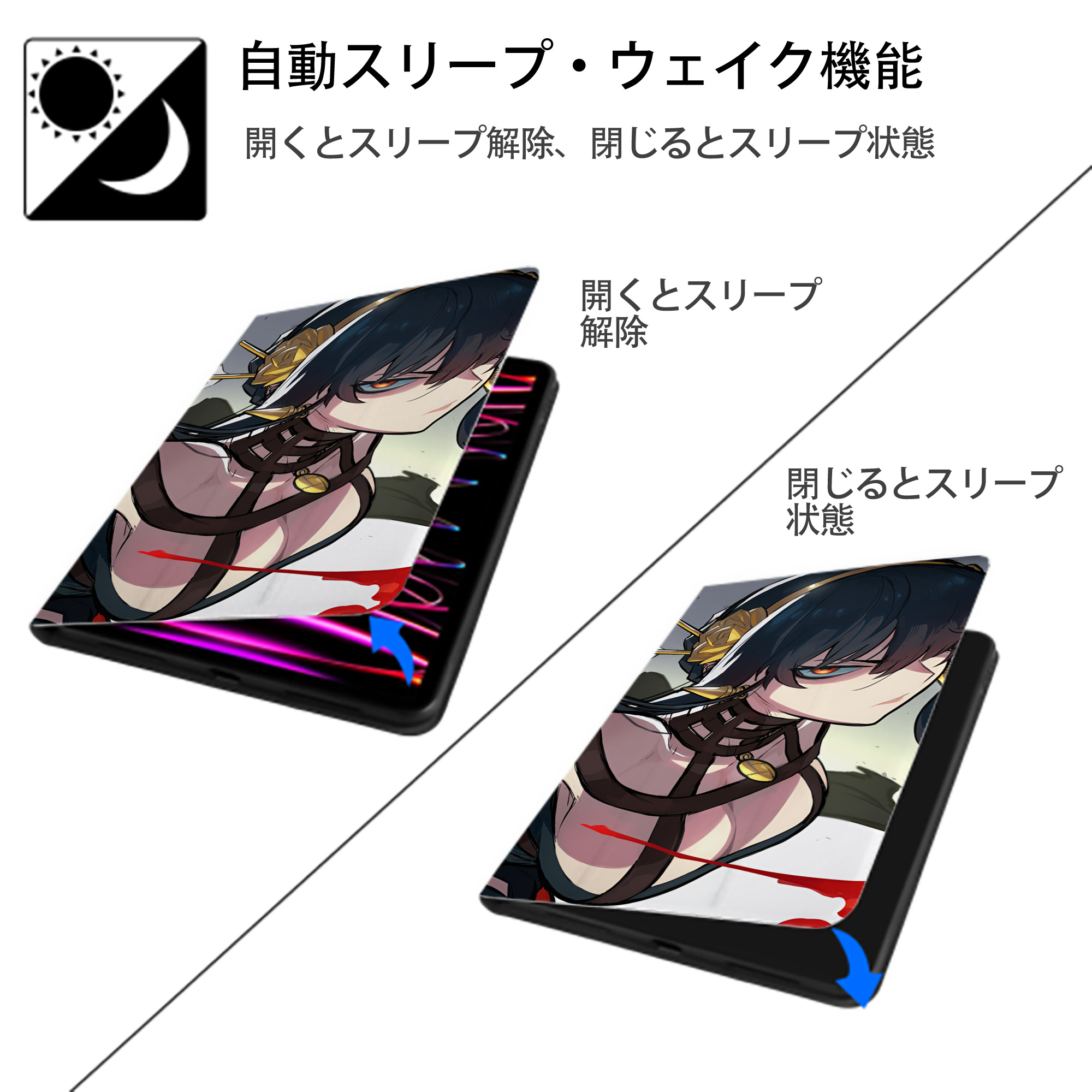 SPY×FAMILY间谍家家酒 IPad ケース ブック型 PUレザー TPU 耐衝撃 軽量 薄型 ペン収納なし 全面保護 IPad 各モデル対応