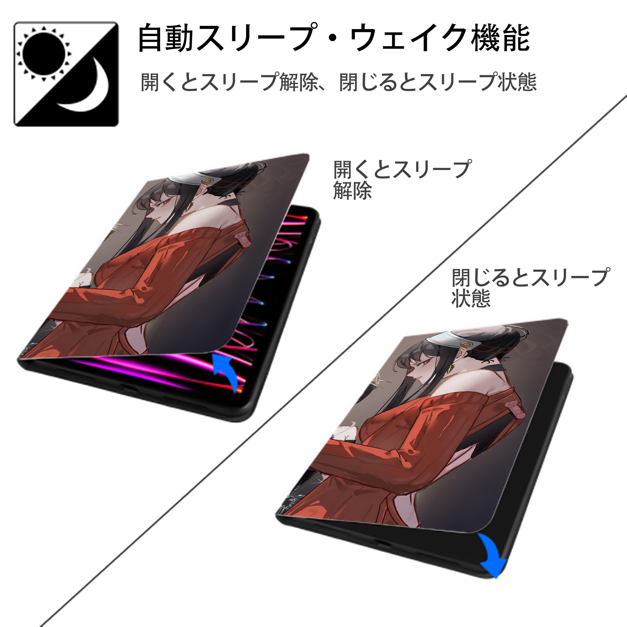 SPY×FAMILY间谍家家酒 IPad ケース ブック型 PUレザー TPU 耐衝撃 軽量 薄型 ペン収納なし 全面保護 IPad 各モデル対応