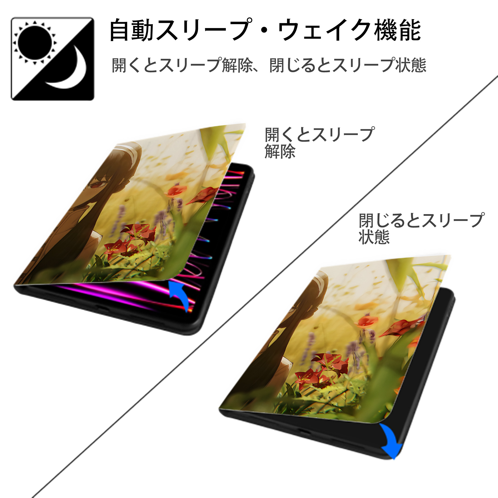 SPY×FAMILY间谍家家酒 IPad ケース ブック型 PUレザー TPU 耐衝撃 軽量 薄型 ペン収納なし 全面保護 IPad 各モデル対応