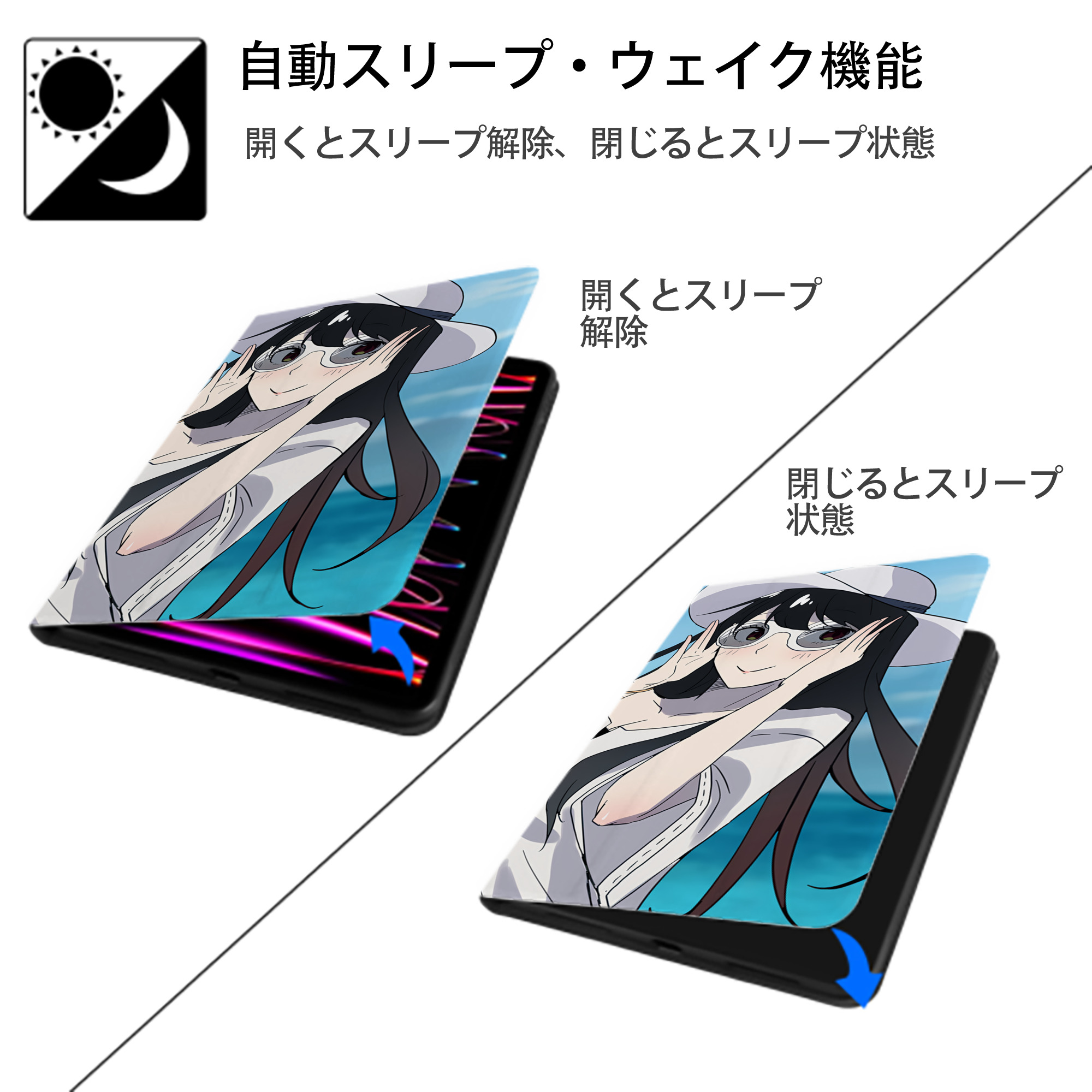 SPY×FAMILY间谍家家酒 IPad ケース ブック型 PUレザー TPU 耐衝撃 軽量 薄型 ペン収納なし 全面保護 IPad 各モデル対応