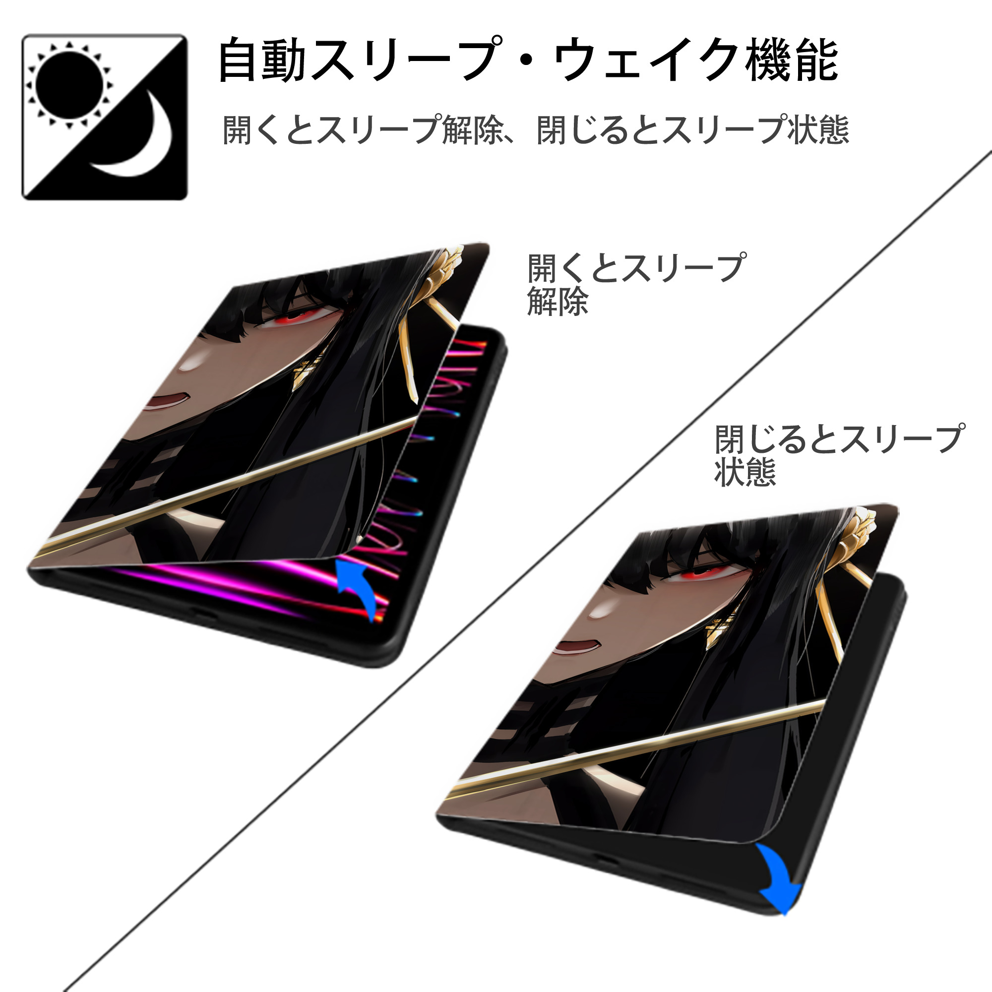 SPY×FAMILY间谍家家酒 IPad ケース ブック型 PUレザー TPU 耐衝撃 軽量 薄型 ペン収納なし 全面保護 IPad 各モデル対応