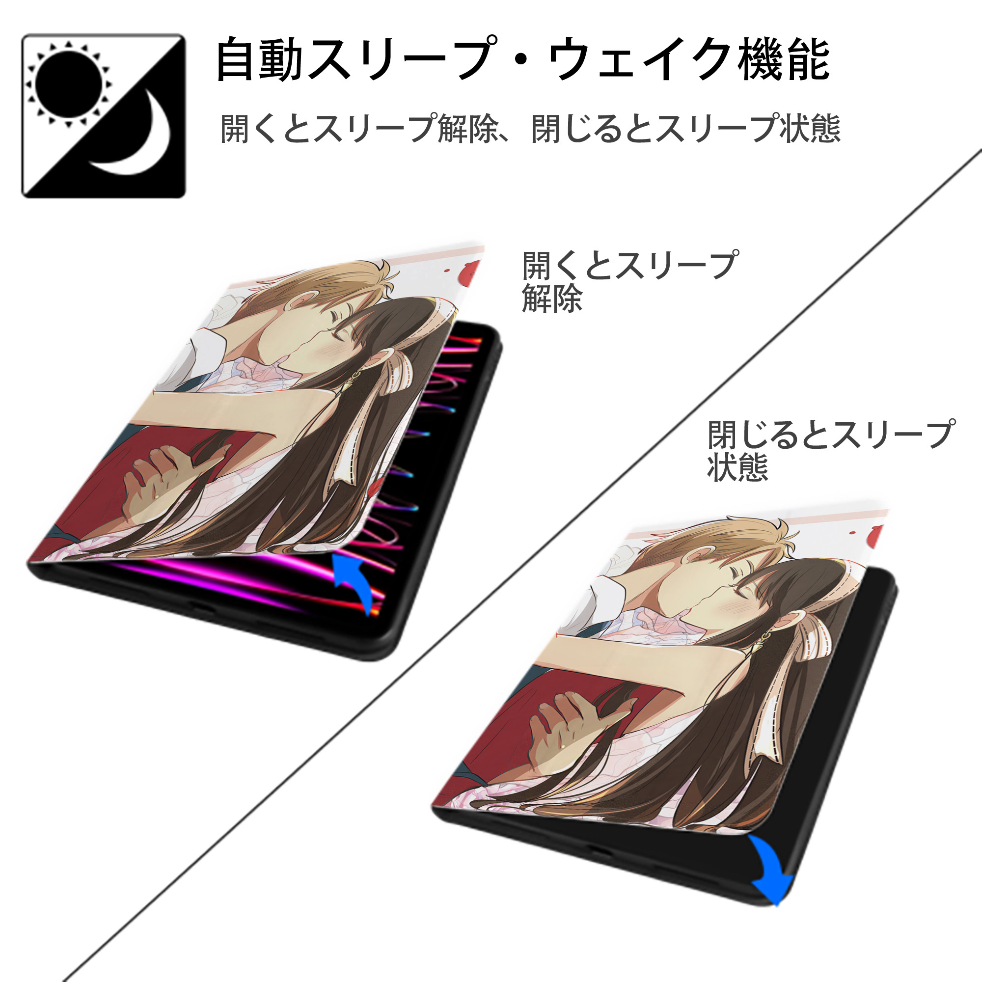 SPY×FAMILY间谍家家酒 IPad ケース ブック型 PUレザー TPU 耐衝撃 軽量 薄型 ペン収納なし 全面保護 IPad 各モデル対応