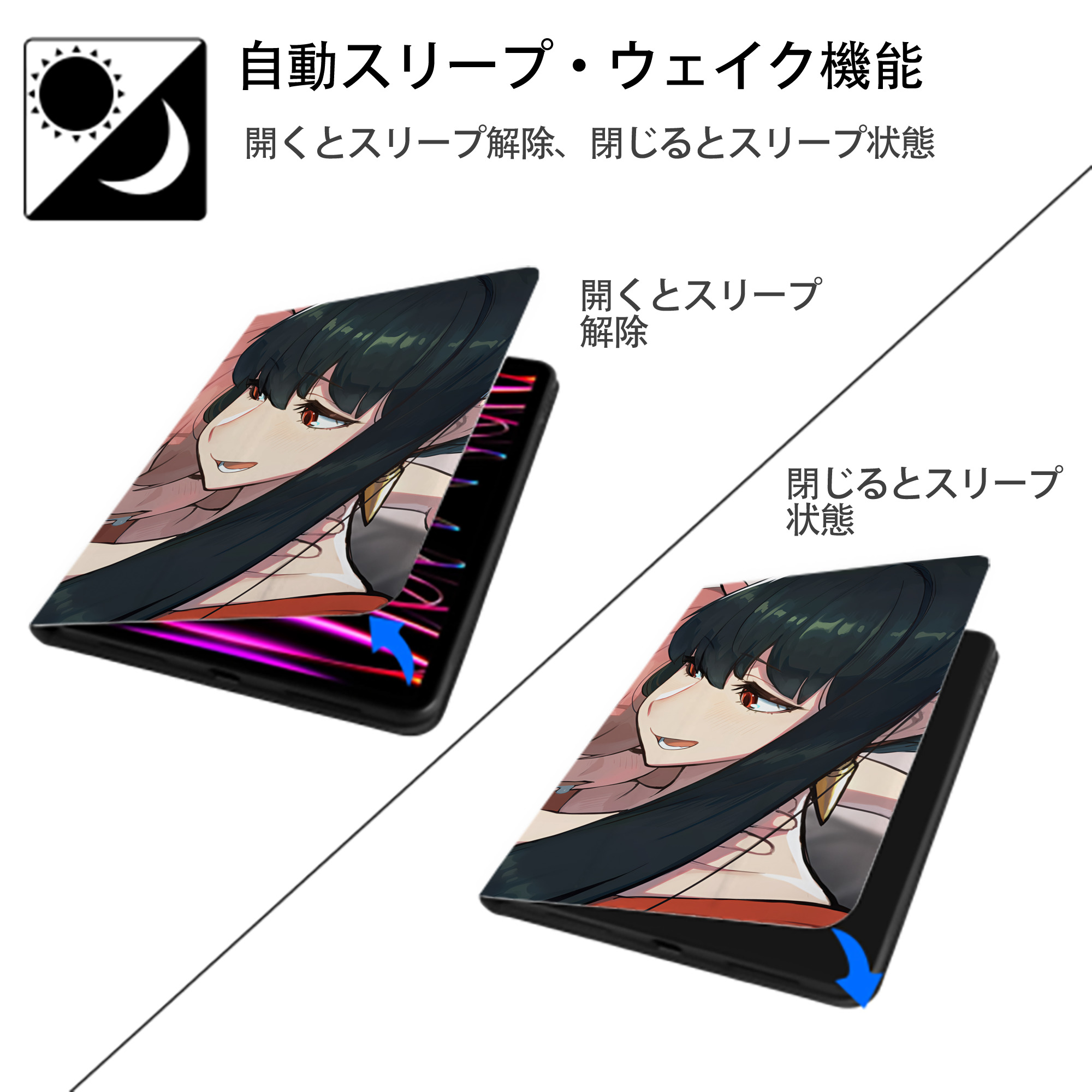 SPY×FAMILY间谍家家酒 IPad ケース ブック型 PUレザー TPU 耐衝撃 軽量 薄型 ペン収納なし 全面保護 IPad 各モデル対応