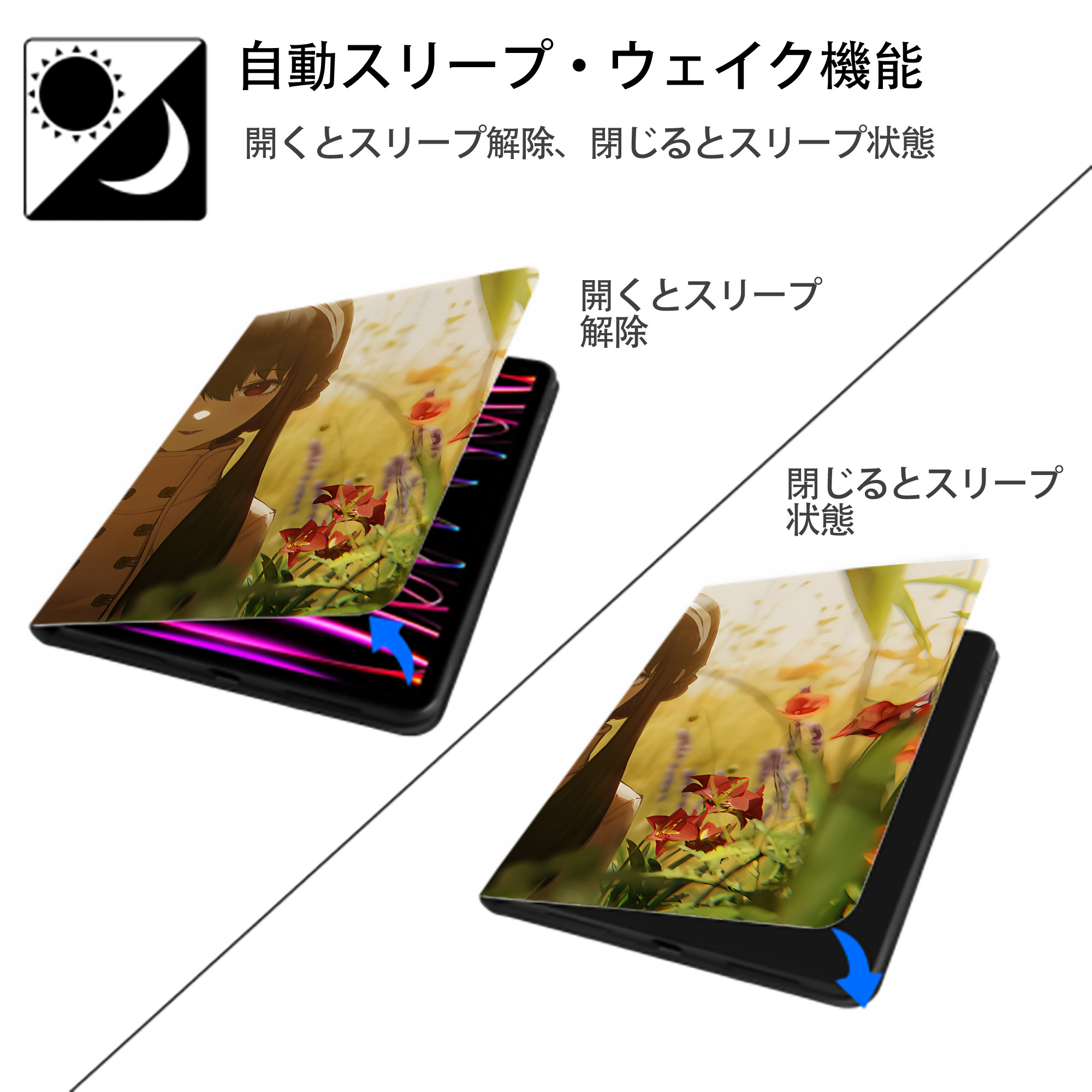 SPY×FAMILY间谍家家酒 IPadケース ペンホルダー付き ブックスタイルデザイン
