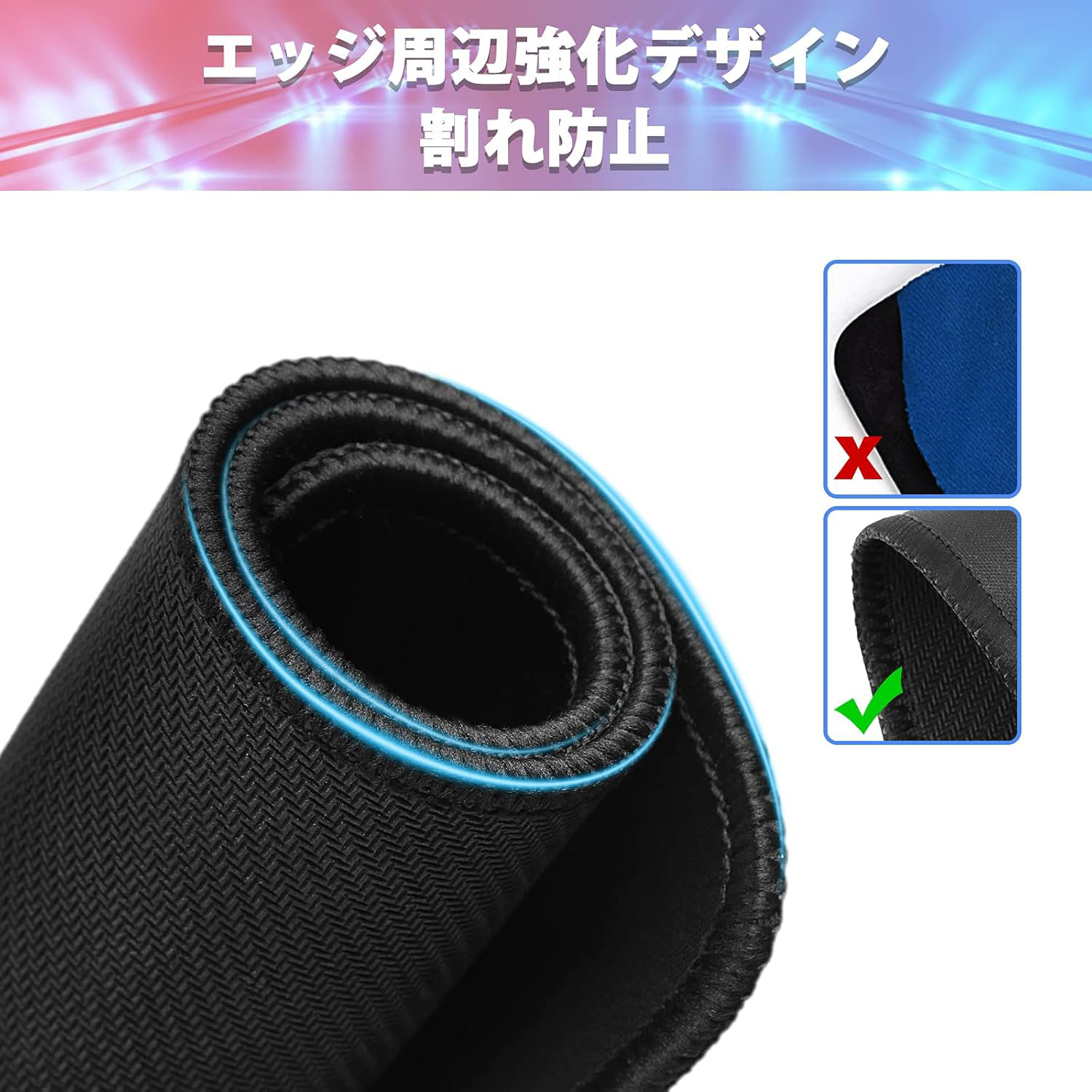 SPY×FAMILY间谍家家酒 マウスパッド ステッチ加工 ラバー素材 防水 滑り止め 超薄型 ゲーミング/オフィス対応
