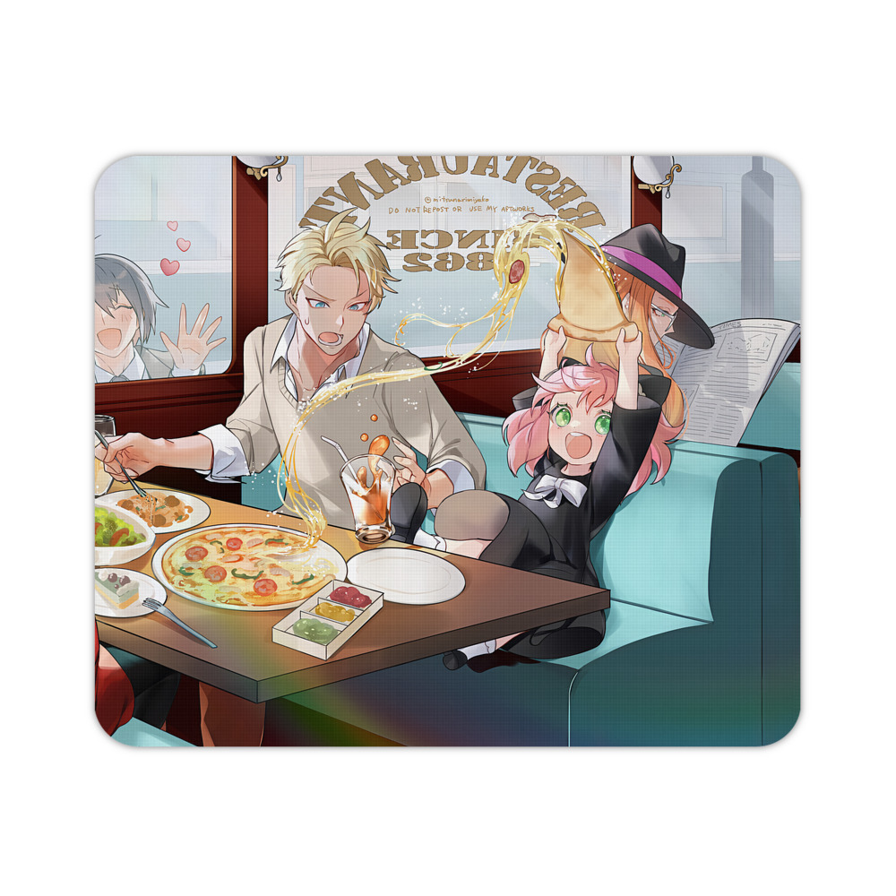 （画像用） SPY×FAMILY间谍家家酒 マウスパッド ステッチ加工 ラバー素材 防水 滑り止め 超薄型 ゲーミング/オフィス対応
