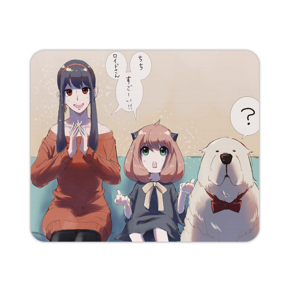 （画像用） SPY×FAMILY间谍家家酒 マウスパッド ステッチ加工 ラバー素材 防水 滑り止め 超薄型 ゲーミング/オフィス対応