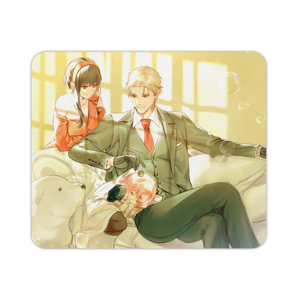 （画像用） SPY×FAMILY间谍家家酒 マウスパッド ステッチ加工 ラバー素材 防水 滑り止め 超薄型 ゲーミング/オフィス対応