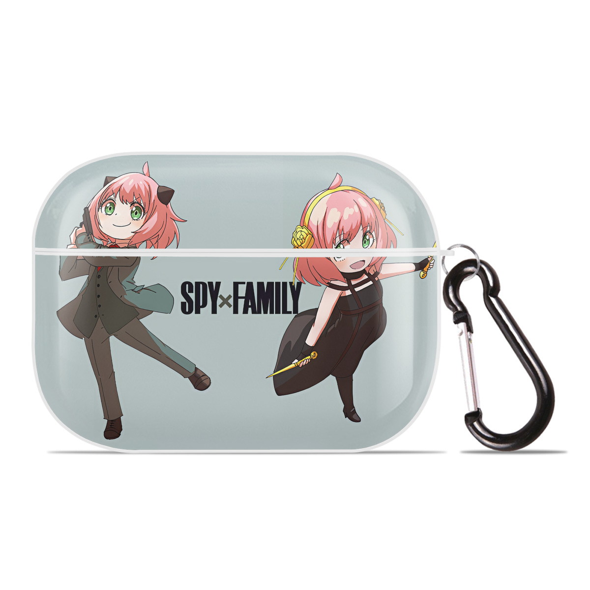 （画像用） SPY×FAMILY间谍家家酒 【AirPods Pro用】ハードシェル保護ケース 耐衝撃・防指紋・カラビナ付き商品仕様