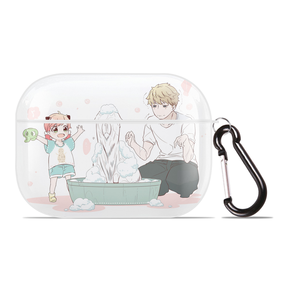 （画像用） SPY×FAMILY间谍家家酒 【AirPods Pro用】ハードシェル保護ケース 耐衝撃・防指紋・カラビナ付き商品仕様
