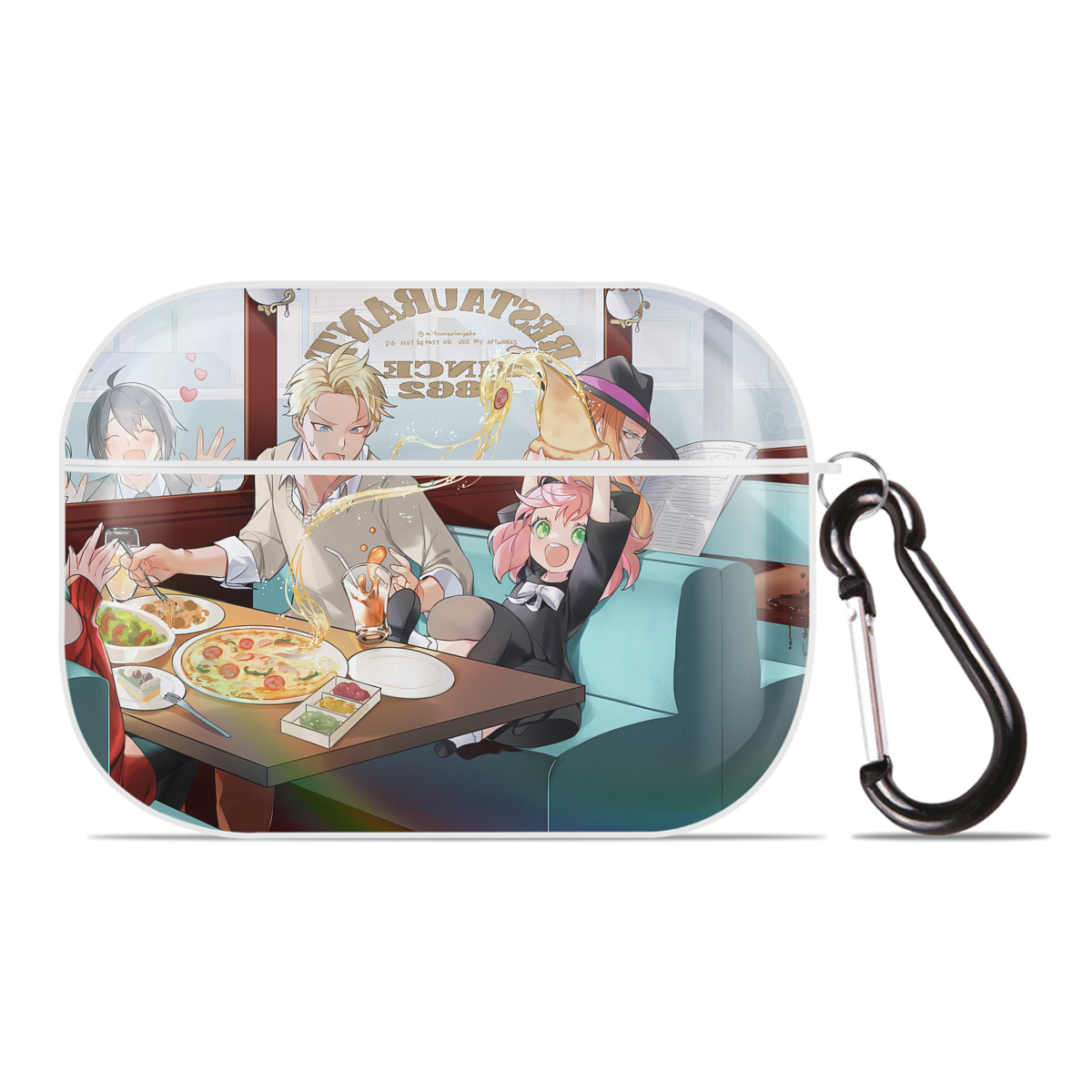 （画像用） SPY×FAMILY间谍家家酒 【AirPods Pro用】ハードシェル保護ケース 耐衝撃・防指紋・カラビナ付き商品仕様