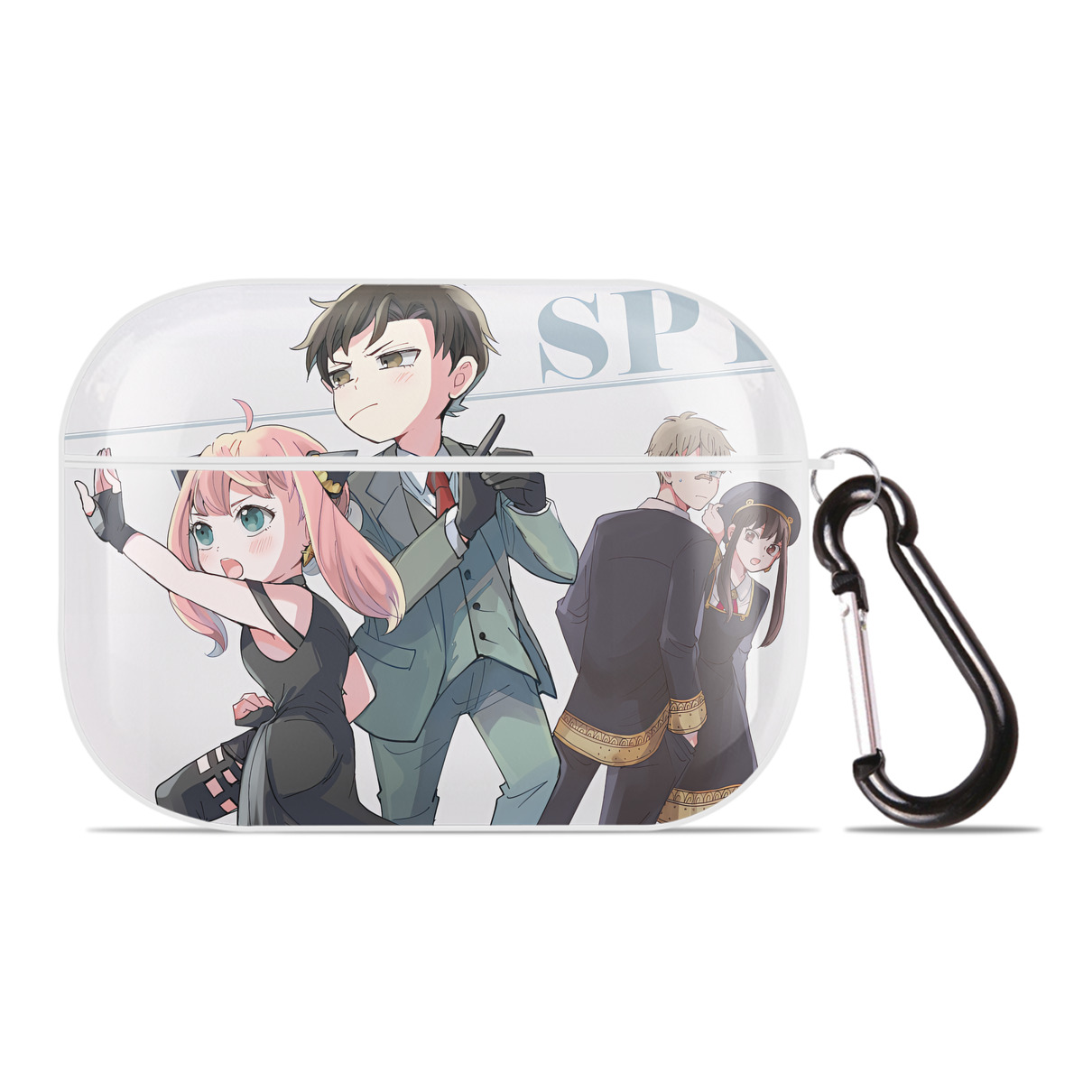 （画像用） SPY×FAMILY间谍家家酒 【AirPods Pro用】ハードシェル保護ケース 耐衝撃・防指紋・カラビナ付き商品仕様