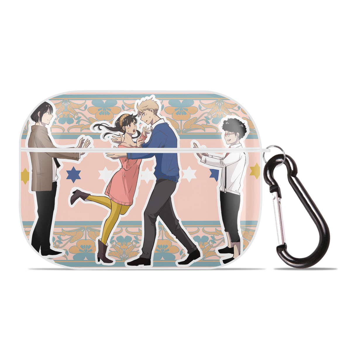 （画像用） SPY×FAMILY间谍家家酒 【AirPods Pro用】ハードシェル保護ケース 耐衝撃・防指紋・カラビナ付き商品仕様