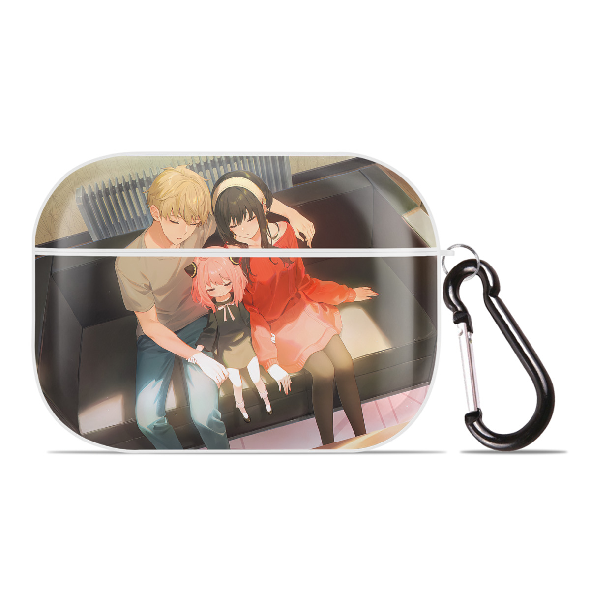 （画像用） SPY×FAMILY间谍家家酒 【AirPods Pro用】ハードシェル保護ケース 耐衝撃・防指紋・カラビナ付き商品仕様