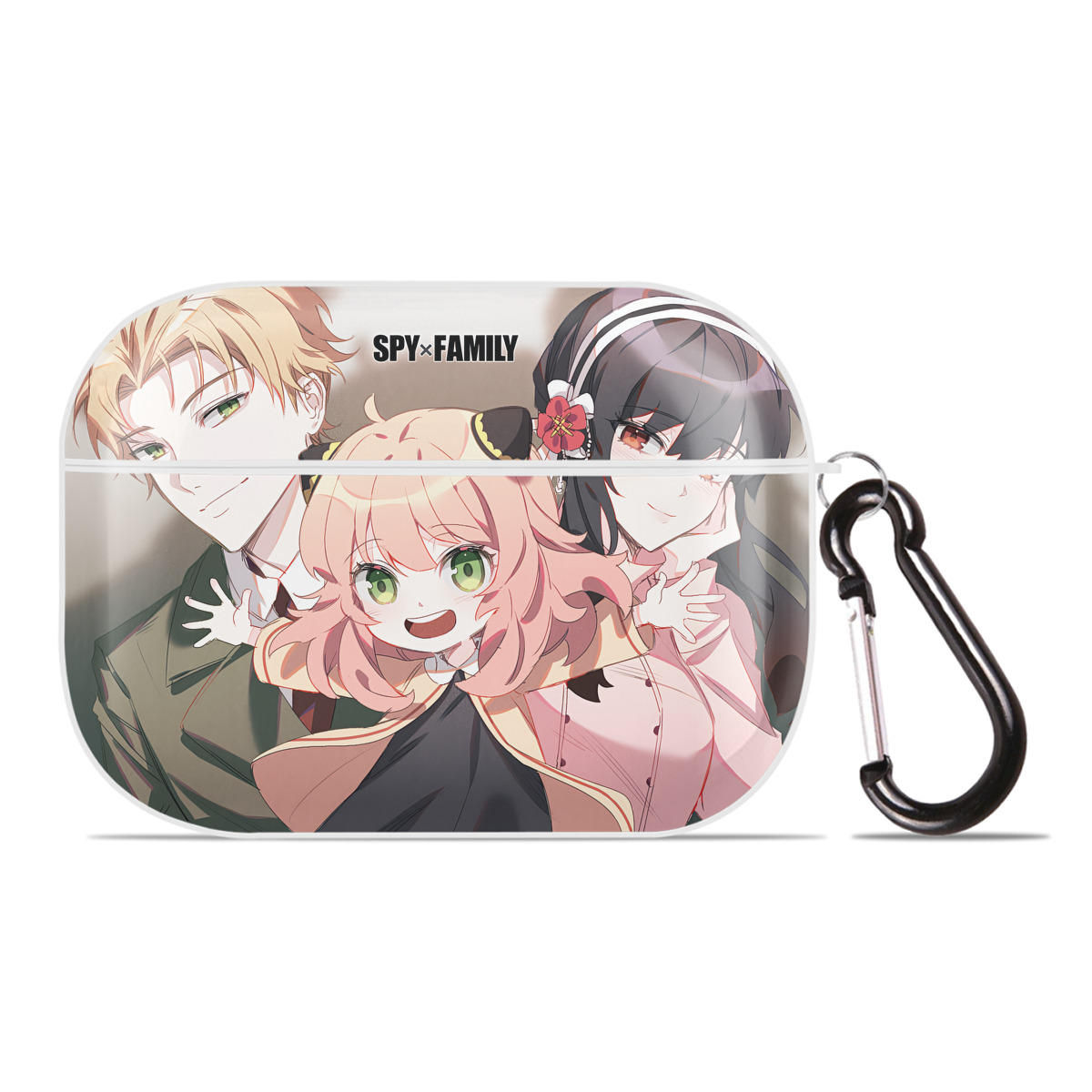 （画像用） SPY×FAMILY间谍家家酒 【AirPods Pro用】ハードシェル保護ケース 耐衝撃・防指紋・カラビナ付き商品仕様