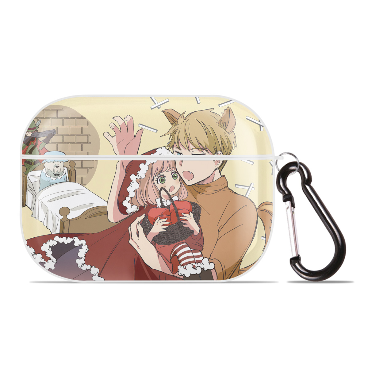 （画像用） SPY×FAMILY间谍家家酒 【AirPods Pro用】ハードシェル保護ケース 耐衝撃・防指紋・カラビナ付き商品仕様