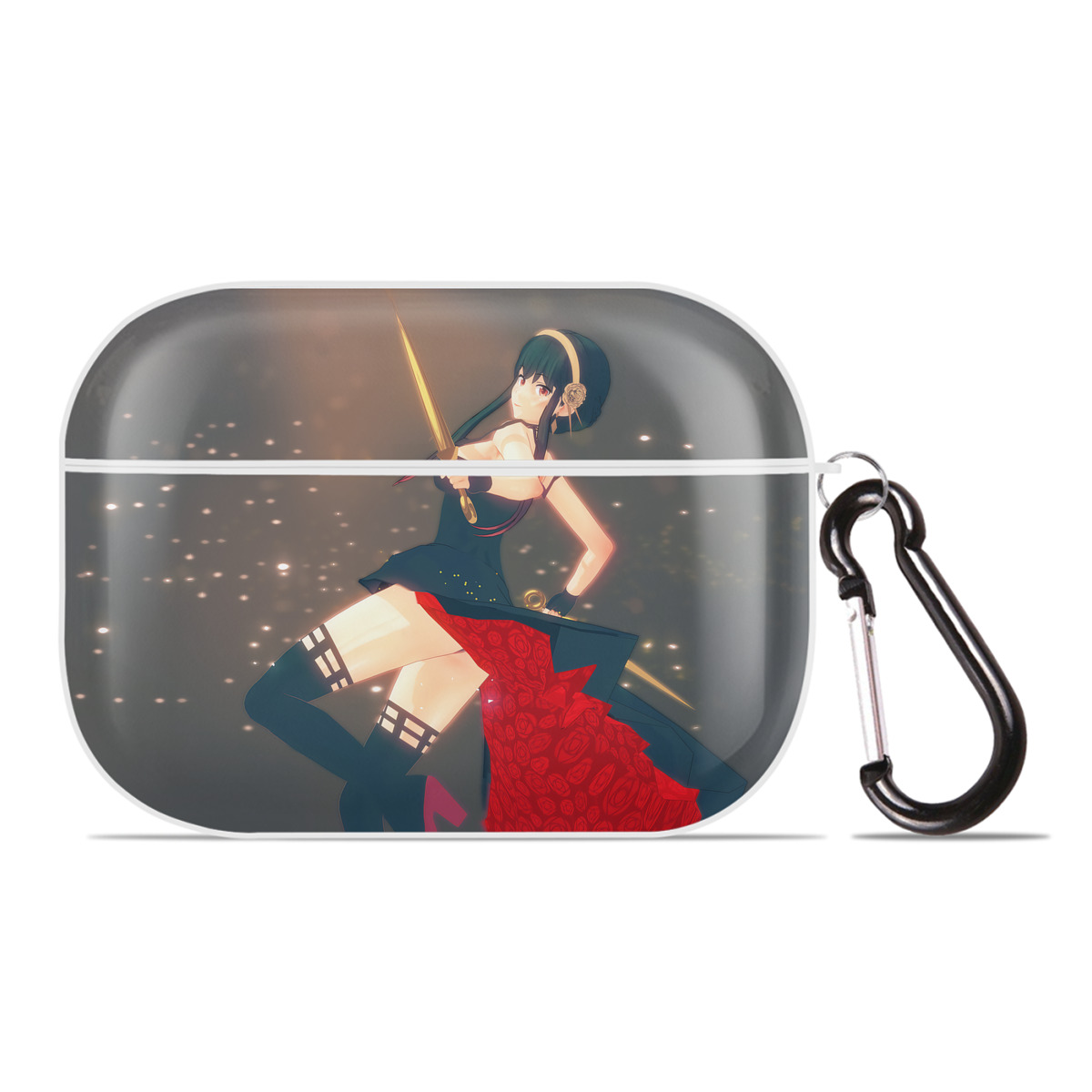 （画像用） SPY×FAMILY间谍家家酒 【AirPods Pro用】ハードシェル保護ケース 耐衝撃・防指紋・カラビナ付き商品仕様