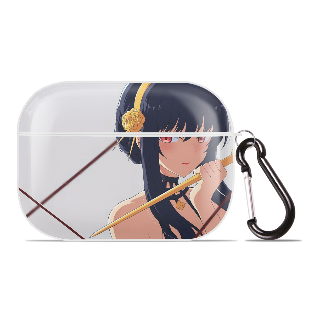 （画像用） SPY×FAMILY间谍家家酒 【AirPods Pro用】ハードシェル保護ケース 耐衝撃・防指紋・カラビナ付き商品仕様