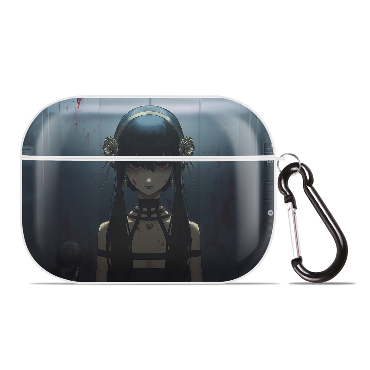 （画像用） SPY×FAMILY间谍家家酒 【AirPods Pro用】ハードシェル保護ケース 耐衝撃・防指紋・カラビナ付き商品仕様