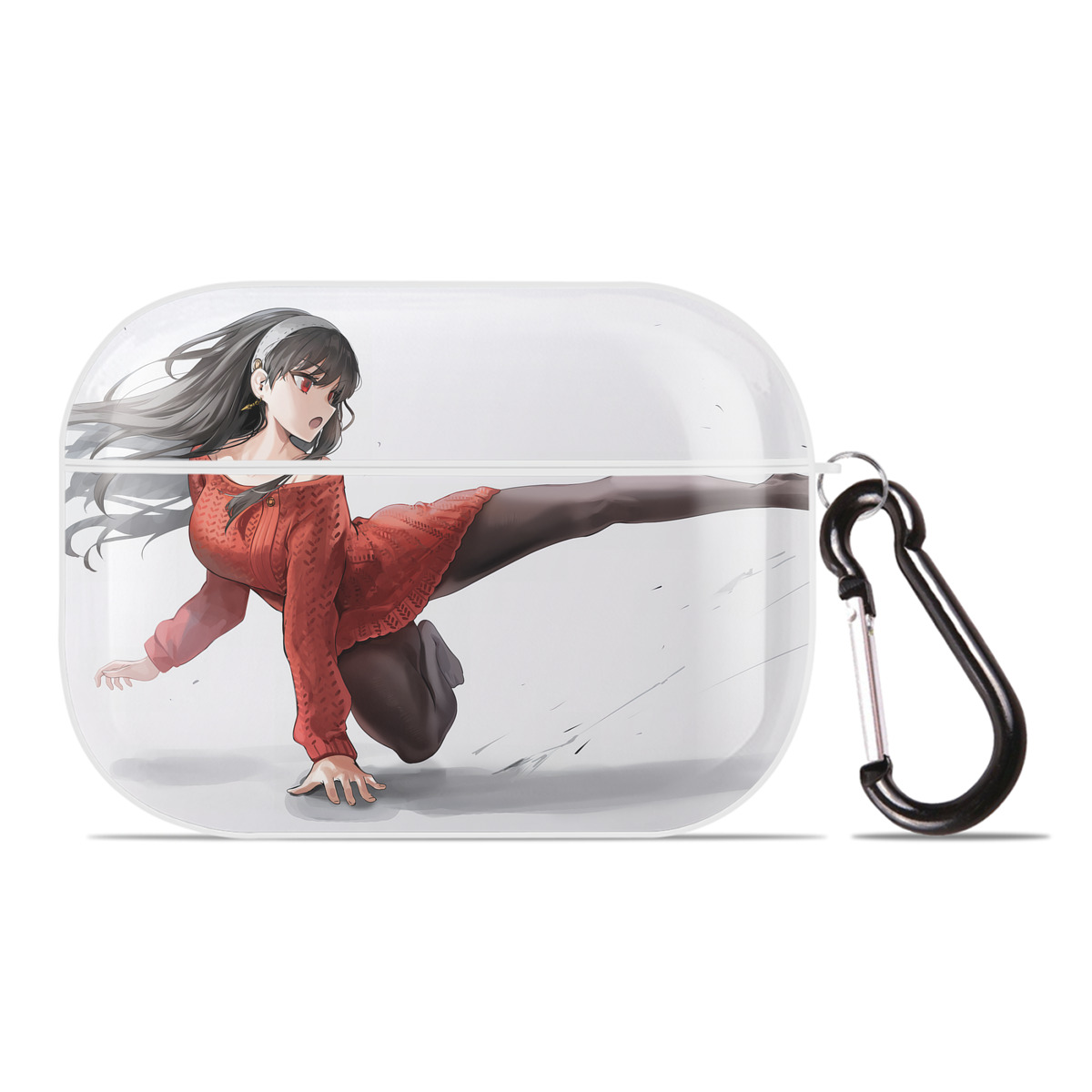 （画像用） SPY×FAMILY间谍家家酒 【AirPods Pro用】ハードシェル保護ケース 耐衝撃・防指紋・カラビナ付き商品仕様