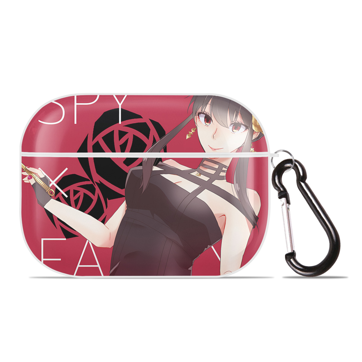（画像用） SPY×FAMILY间谍家家酒 【AirPods Pro用】ハードシェル保護ケース 耐衝撃・防指紋・カラビナ付き商品仕様