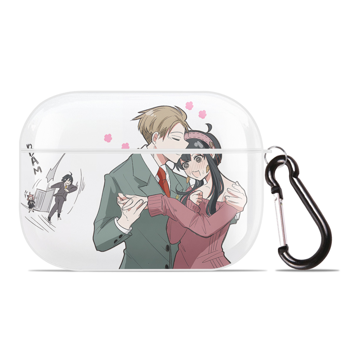 （画像用） SPY×FAMILY间谍家家酒 【AirPods Pro用】ハードシェル保護ケース 耐衝撃・防指紋・カラビナ付き商品仕様
