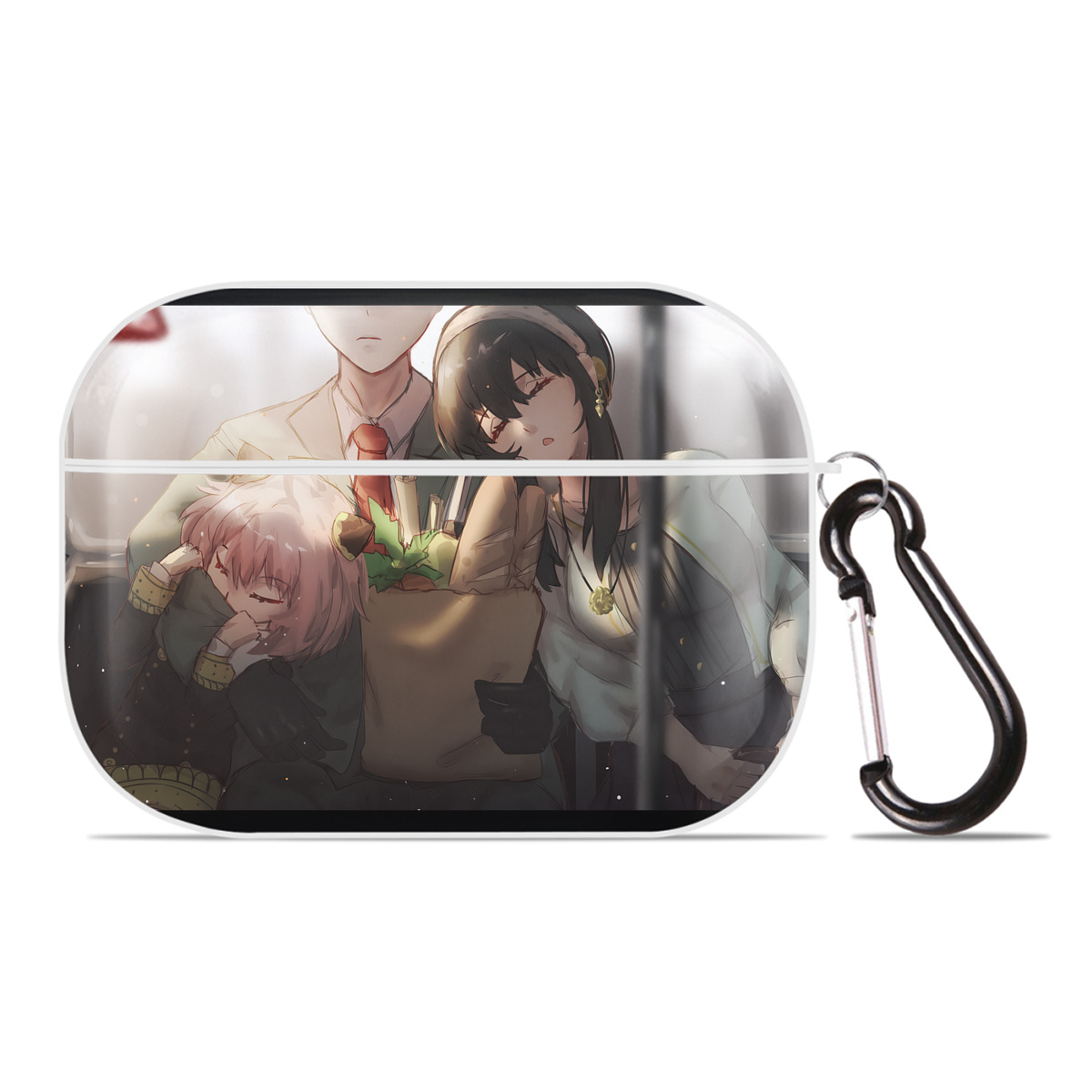 （画像用） SPY×FAMILY间谍家家酒 【AirPods Pro用】ハードシェル保護ケース 耐衝撃・防指紋・カラビナ付き商品仕様