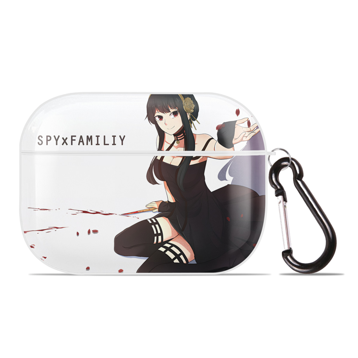 （画像用） SPY×FAMILY间谍家家酒 【AirPods Pro用】ハードシェル保護ケース 耐衝撃・防指紋・カラビナ付き商品仕様