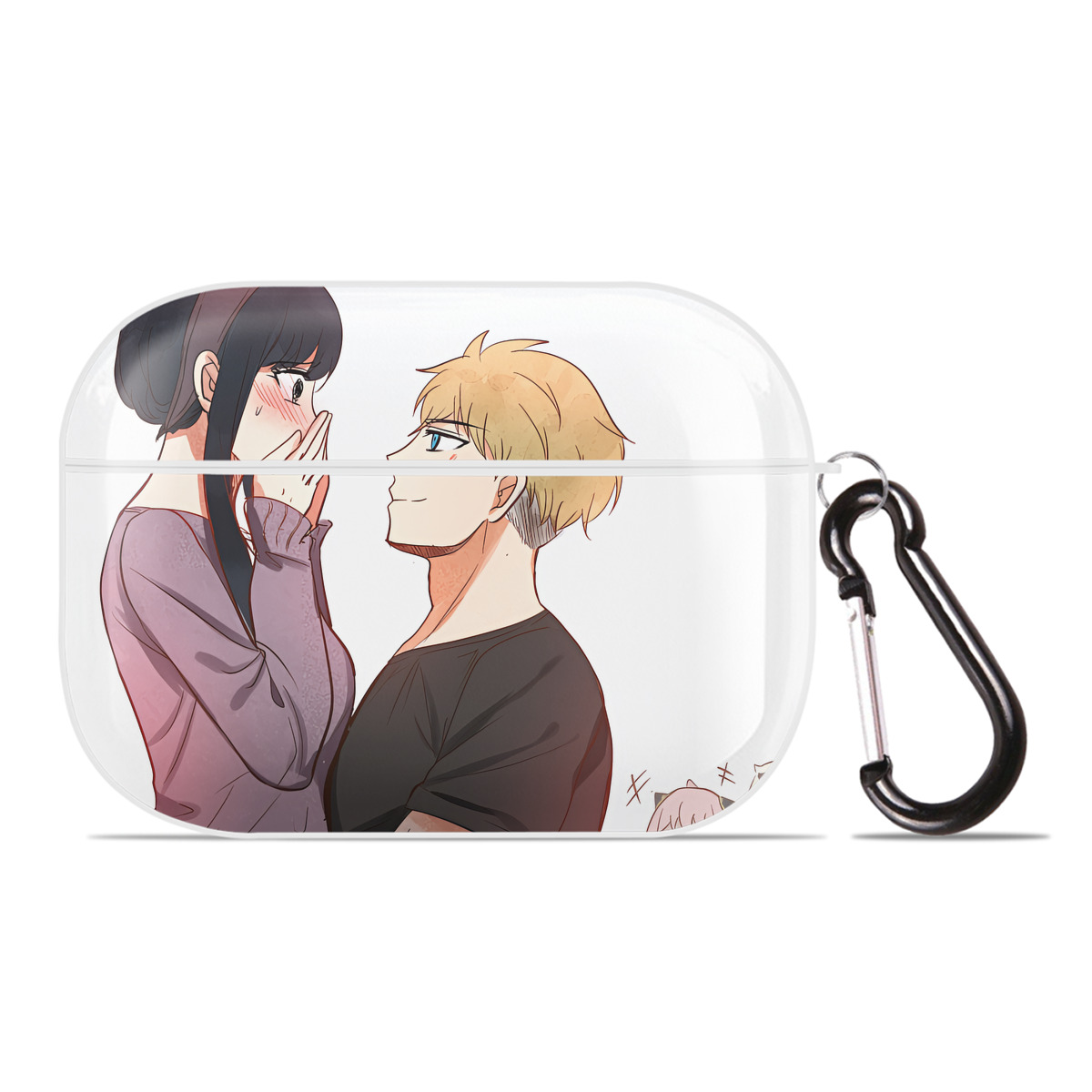 （画像用） SPY×FAMILY间谍家家酒 【AirPods Pro用】ハードシェル保護ケース 耐衝撃・防指紋・カラビナ付き商品仕様