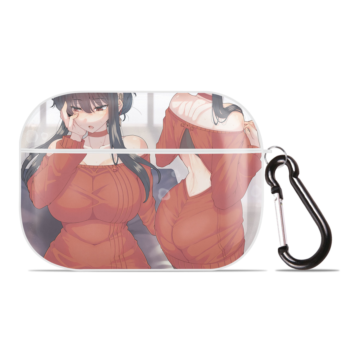 （画像用） SPY×FAMILY间谍家家酒 【AirPods Pro用】ハードシェル保護ケース 耐衝撃・防指紋・カラビナ付き商品仕様