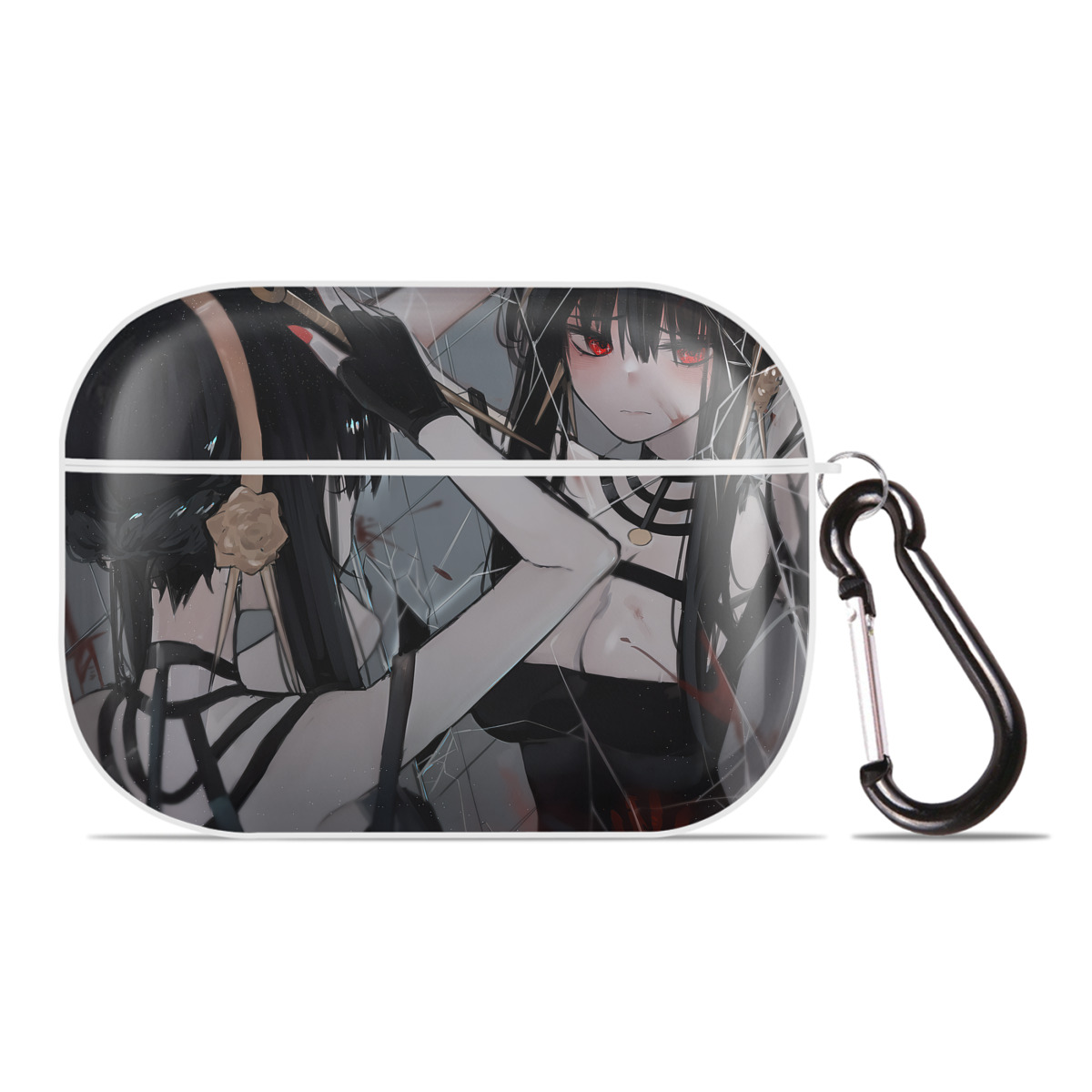 （画像用） SPY×FAMILY间谍家家酒 【AirPods Pro用】ハードシェル保護ケース 耐衝撃・防指紋・カラビナ付き商品仕様