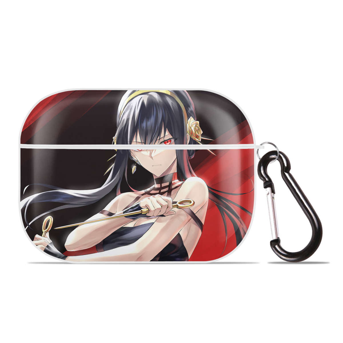 （画像用） SPY×FAMILY间谍家家酒 【AirPods Pro用】ハードシェル保護ケース 耐衝撃・防指紋・カラビナ付き商品仕様
