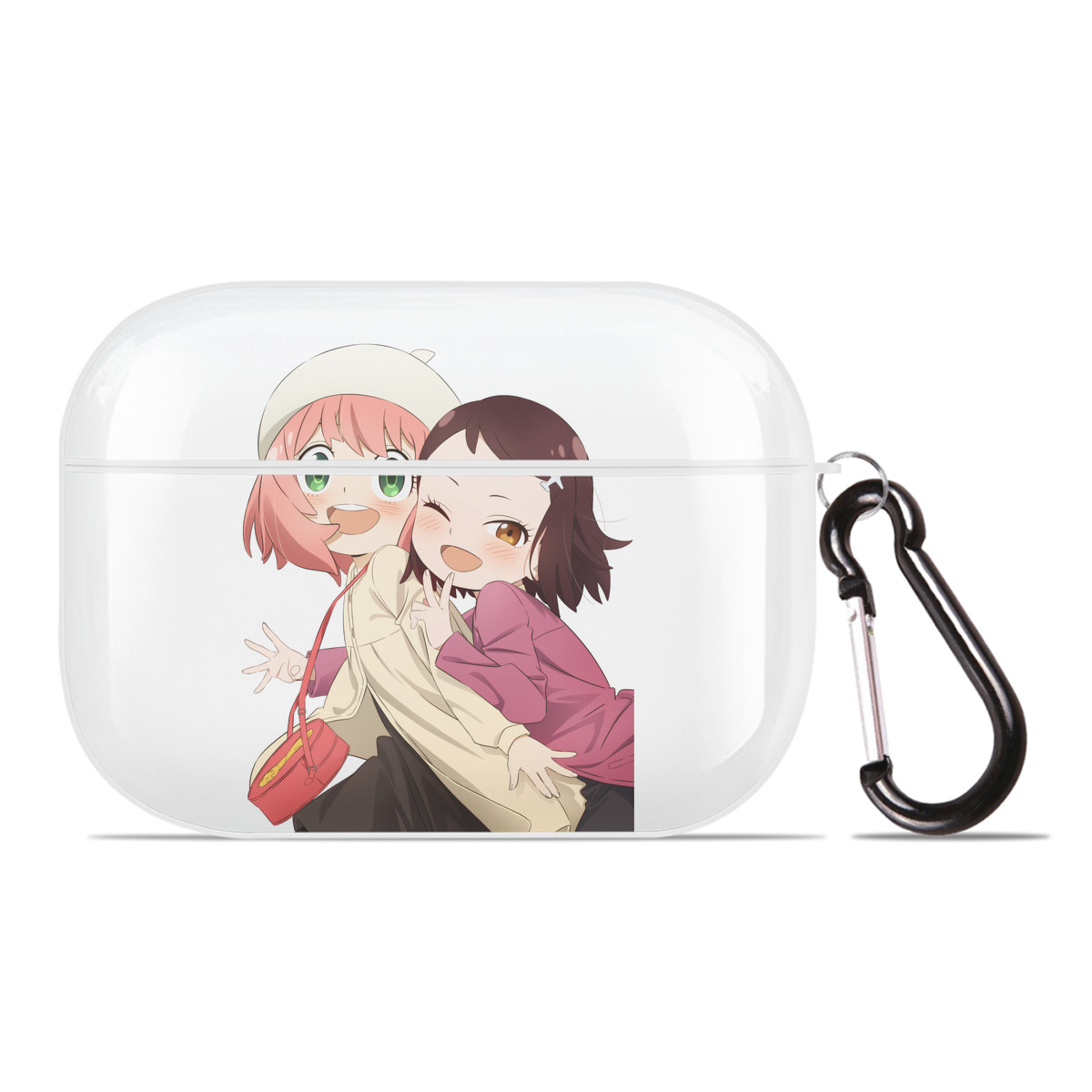 （画像用） SPY×FAMILY间谍家家酒 【AirPods Pro用】ハードシェル保護ケース 耐衝撃・防指紋・カラビナ付き商品仕様