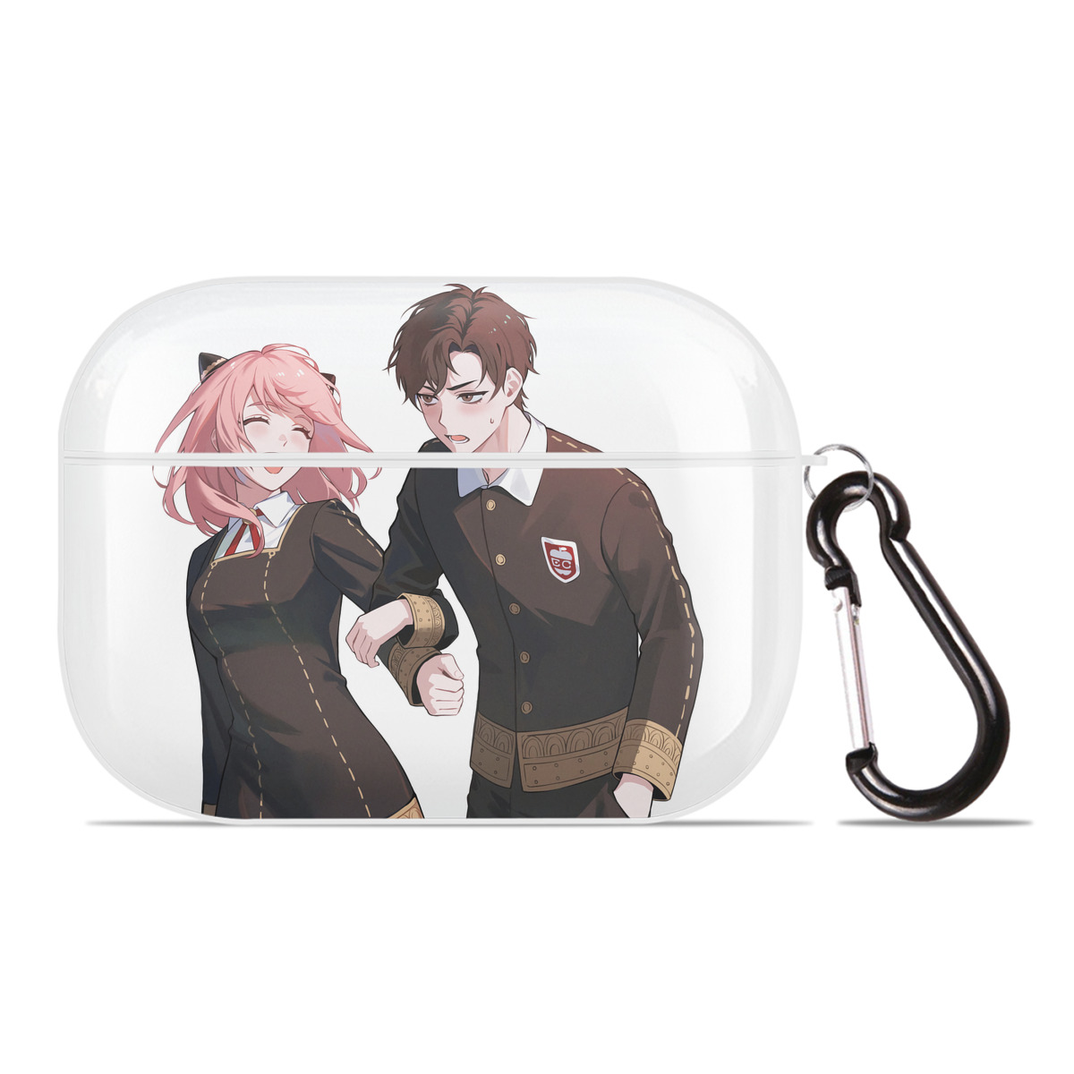 （画像用） SPY×FAMILY间谍家家酒 【AirPods Pro用】ハードシェル保護ケース 耐衝撃・防指紋・カラビナ付き商品仕様
