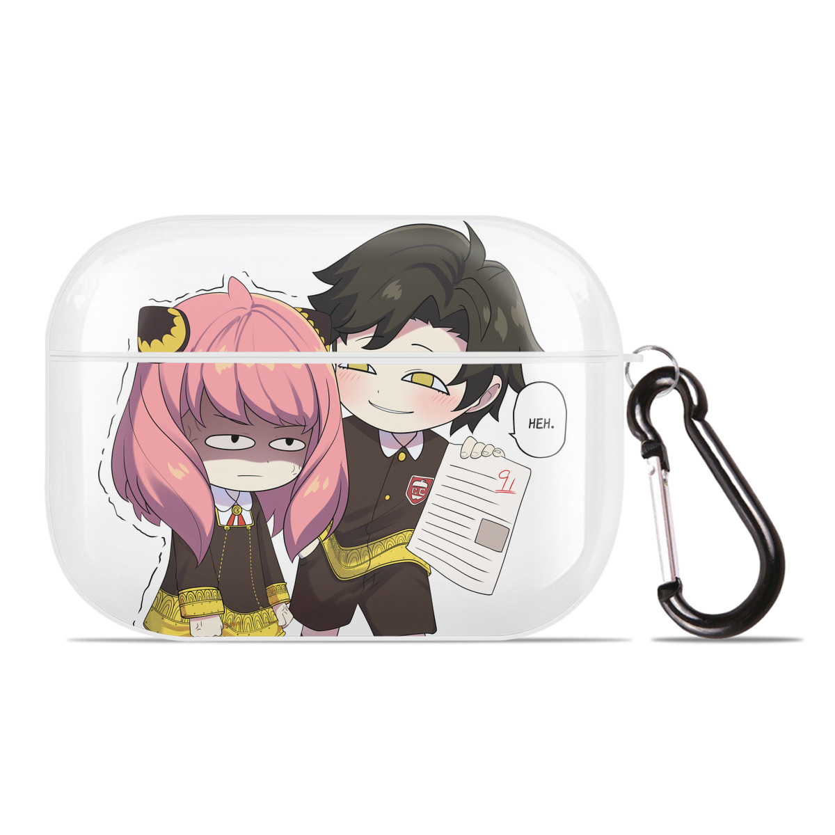 （画像用） SPY×FAMILY间谍家家酒 【AirPods Pro用】ハードシェル保護ケース 耐衝撃・防指紋・カラビナ付き商品仕様