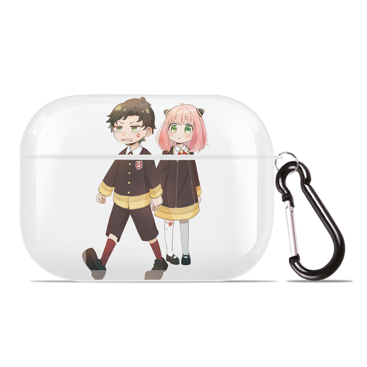 （画像用） SPY×FAMILY间谍家家酒 【AirPods Pro用】ハードシェル保護ケース 耐衝撃・防指紋・カラビナ付き商品仕様