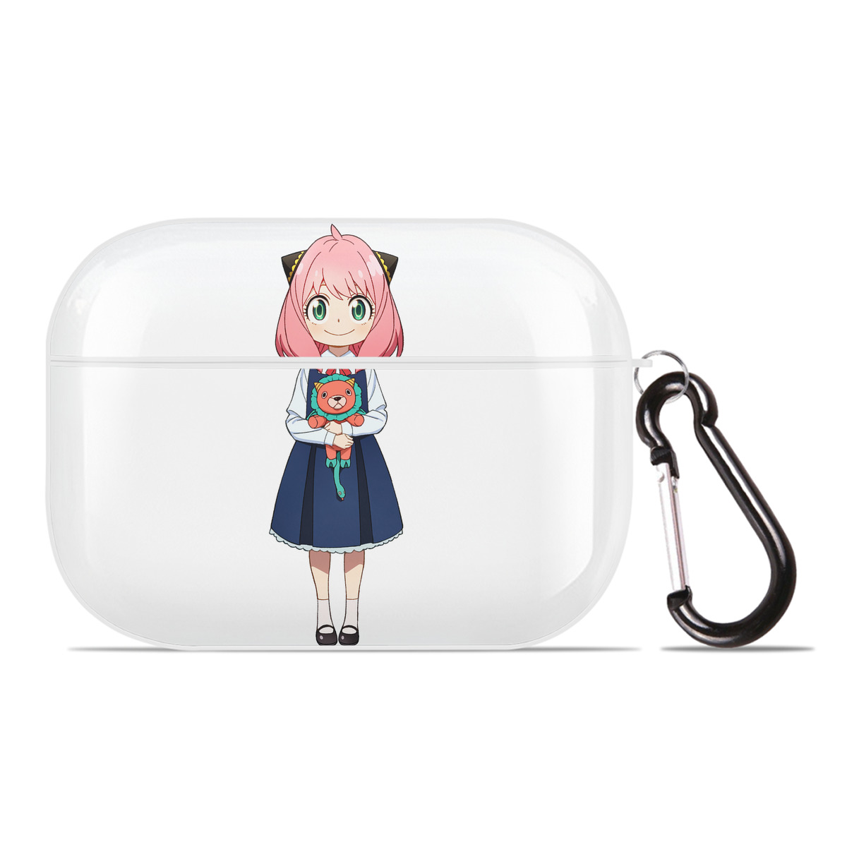 （画像用） SPY×FAMILY间谍家家酒 【AirPods Pro用】ハードシェル保護ケース 耐衝撃・防指紋・カラビナ付き商品仕様