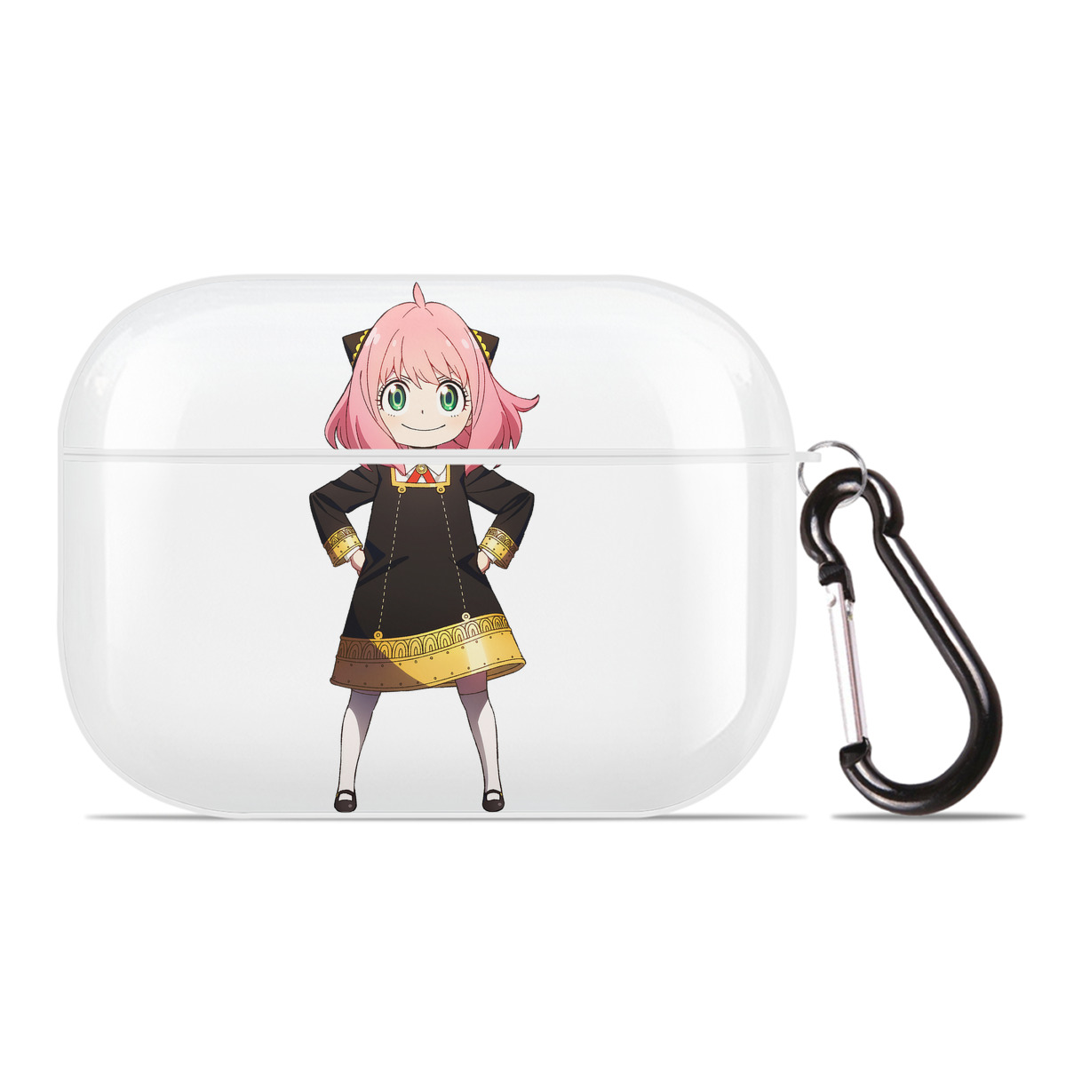 （画像用） SPY×FAMILY间谍家家酒 【AirPods Pro用】ハードシェル保護ケース 耐衝撃・防指紋・カラビナ付き商品仕様
