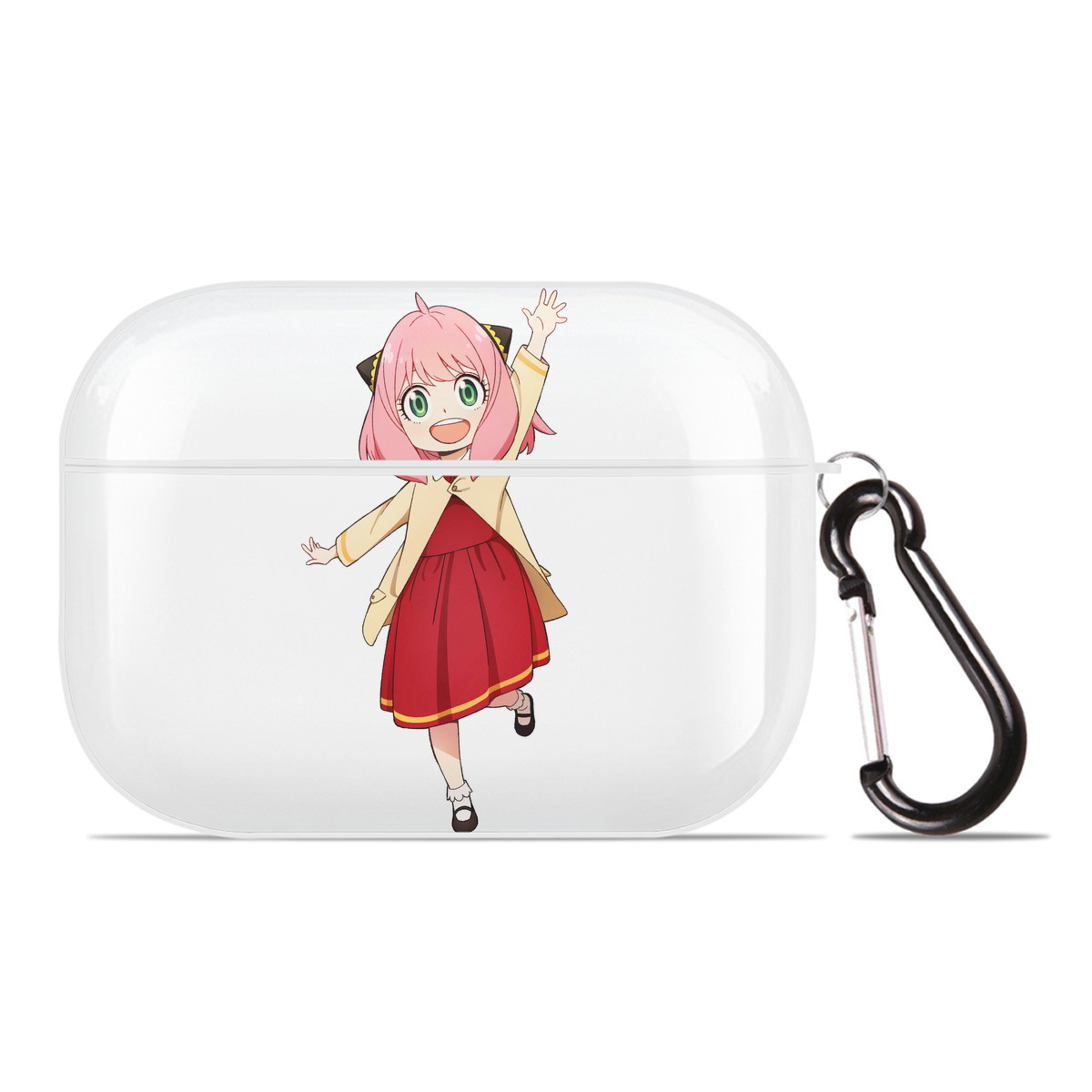 （画像用） SPY×FAMILY间谍家家酒 【AirPods Pro用】ハードシェル保護ケース 耐衝撃・防指紋・カラビナ付き商品仕様